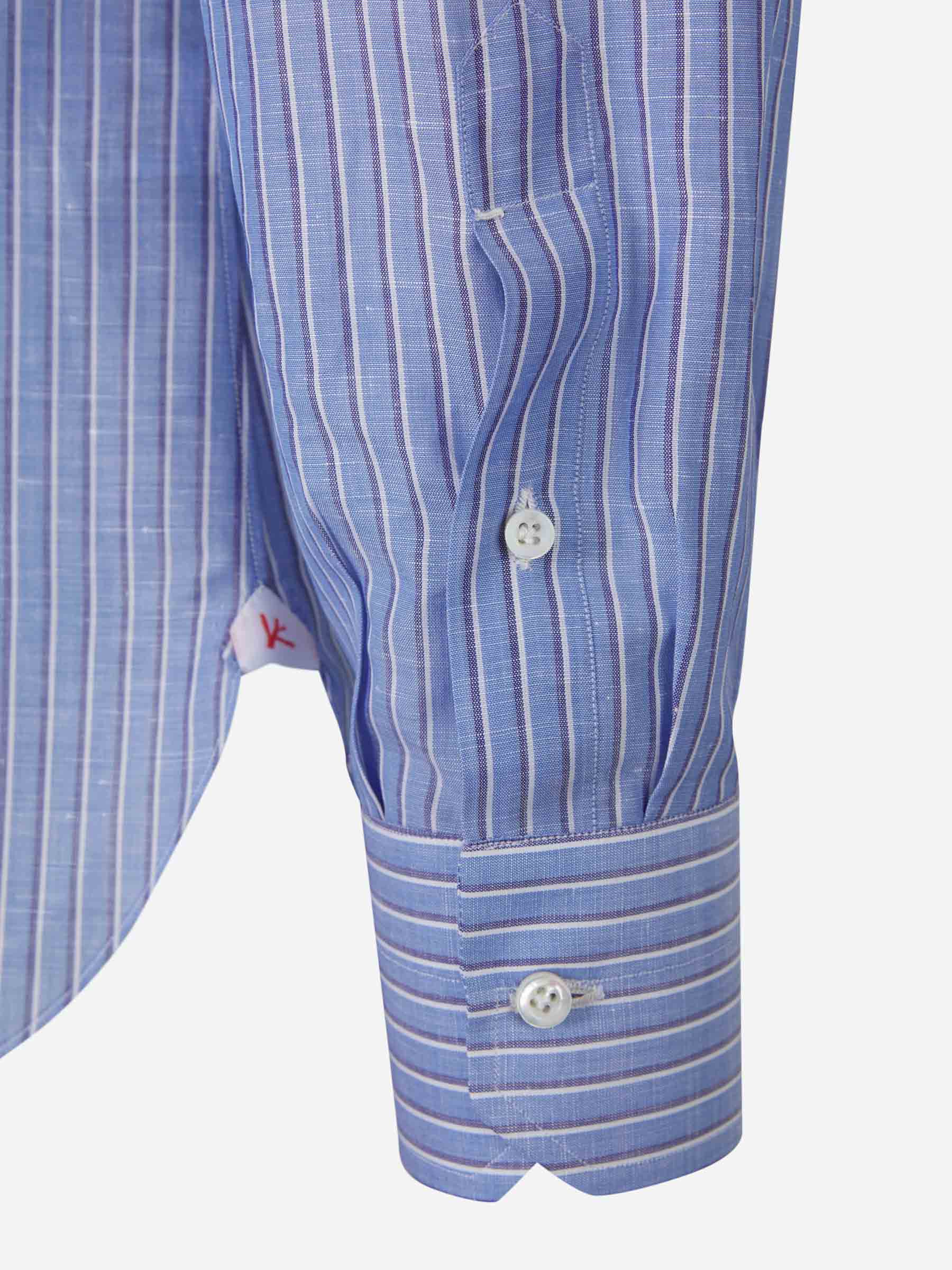 Isaia Camisa Motivo Rayas color Azul Cielo sku 531-005821 01 - Foto 4