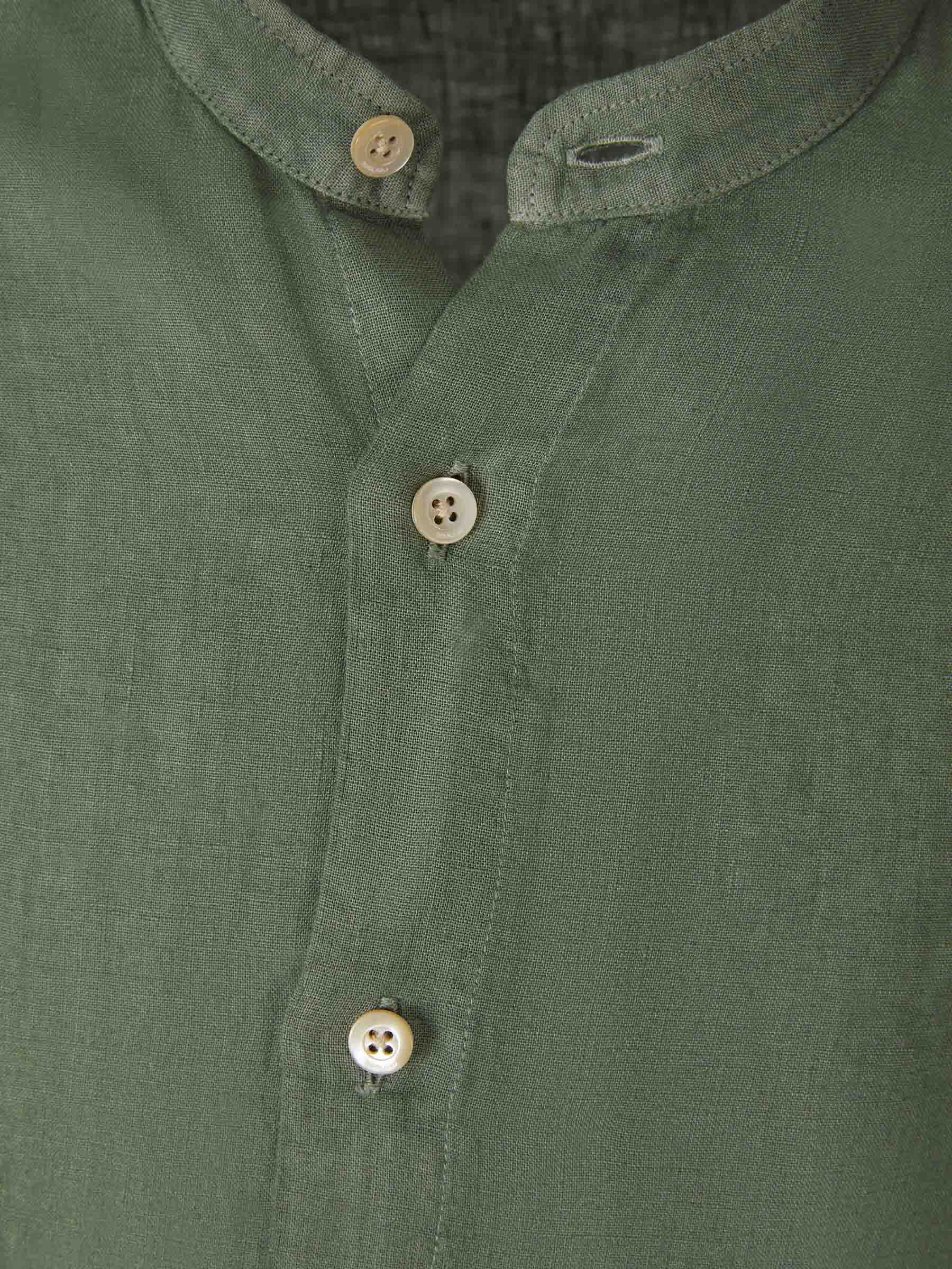 Boglioli Camisa Cuello Mao color Verde Militar sku 531-005829 03 - Foto 7