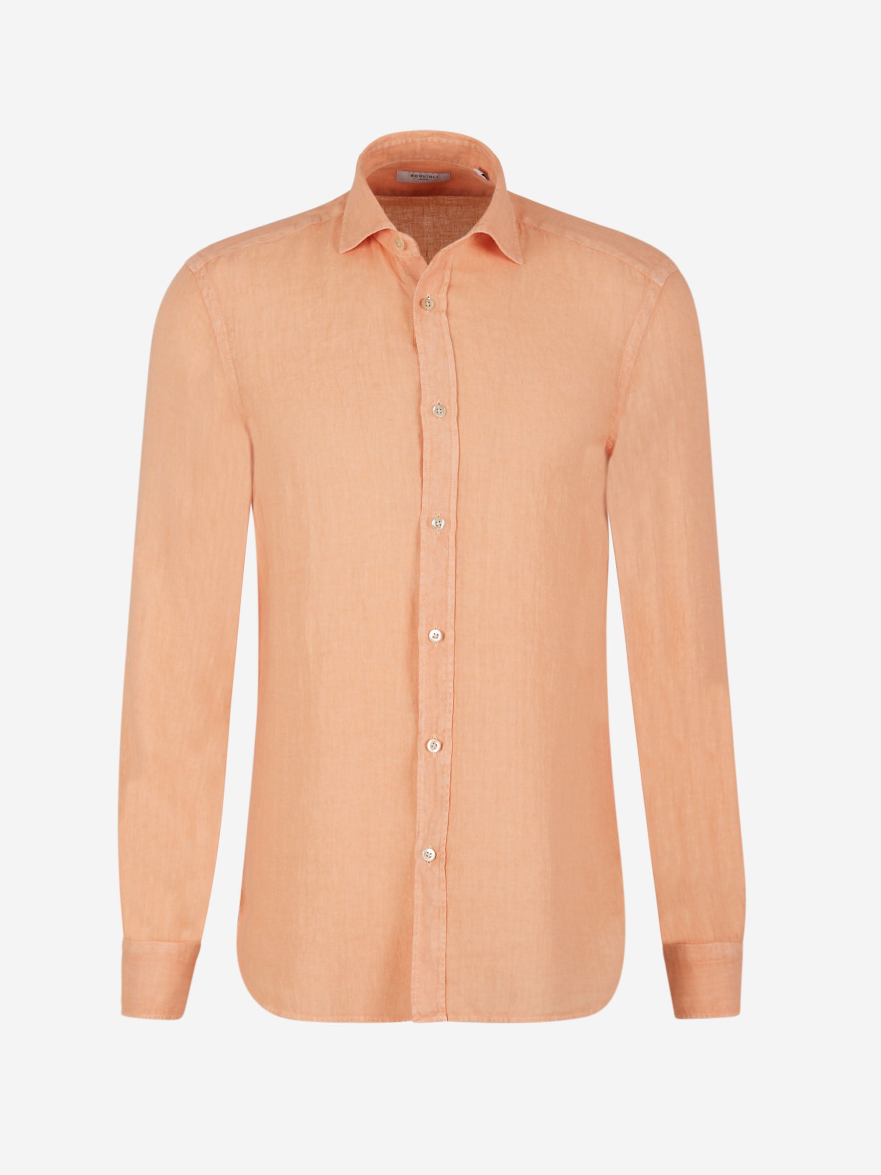 Boglioli Camisa Lisa Lino color Verde Militar sku 531-005830 03 - Foto 1