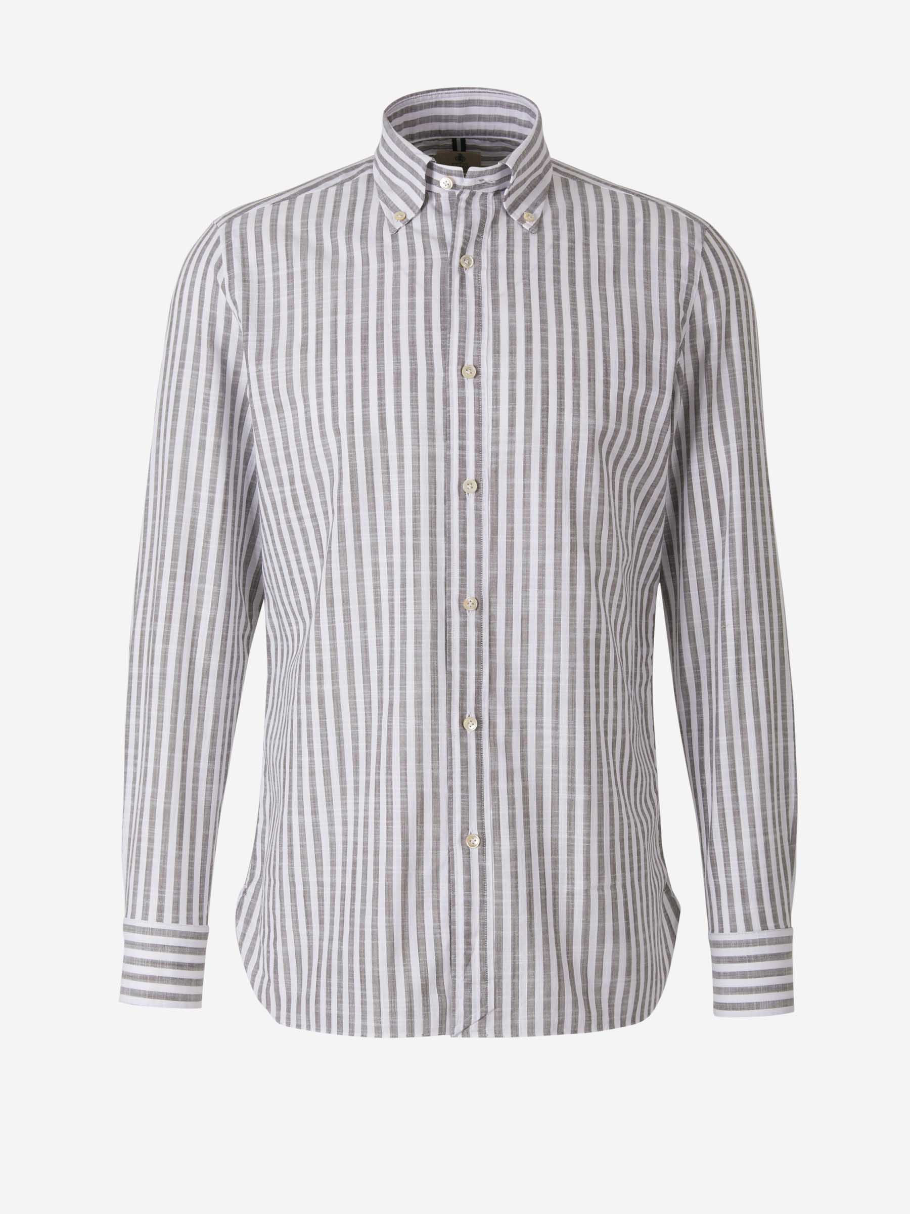 Borrelli Camisa Motivo Rayas color Marrón sku 531-005845 01 - Foto 1