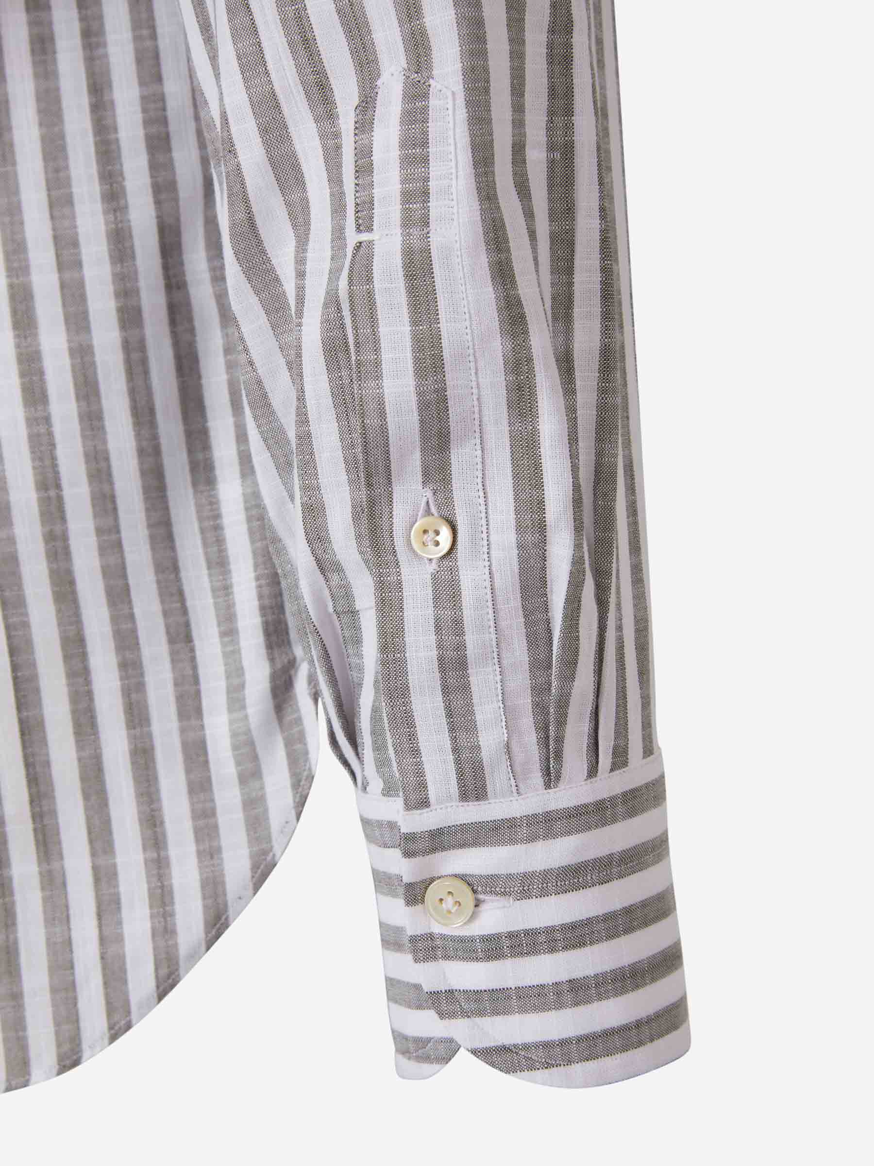 Borrelli Camisa Motivo Rayas color Marrón sku 531-005845 01 - Foto 4