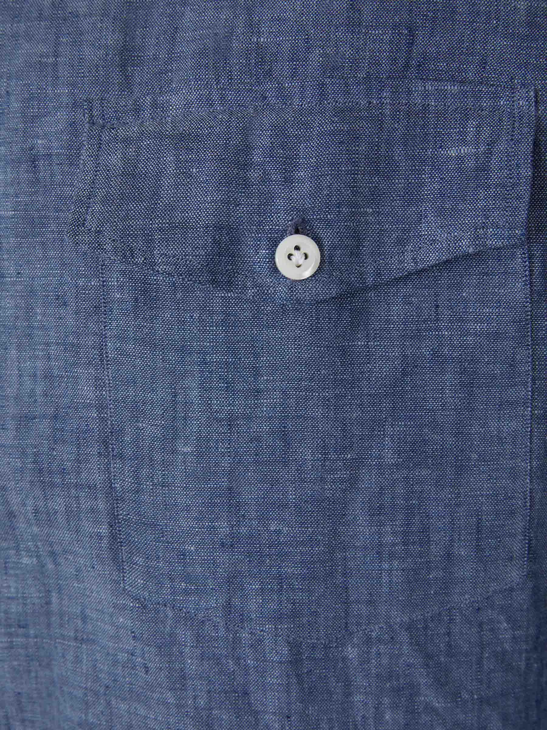 Borrelli Camisa Ligera Lino color Topo sku 531-005847 02 - Foto 5