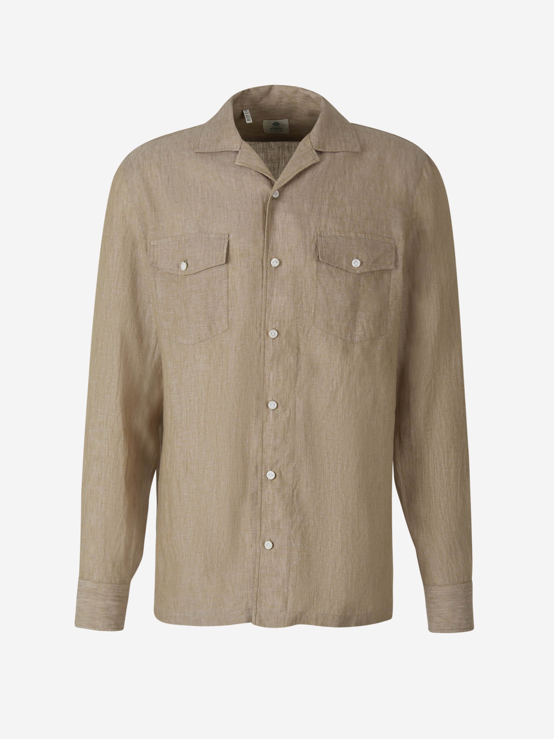 Borrelli Camisa Ligera Lino color Topo sku 531-005847 02 - Foto 6