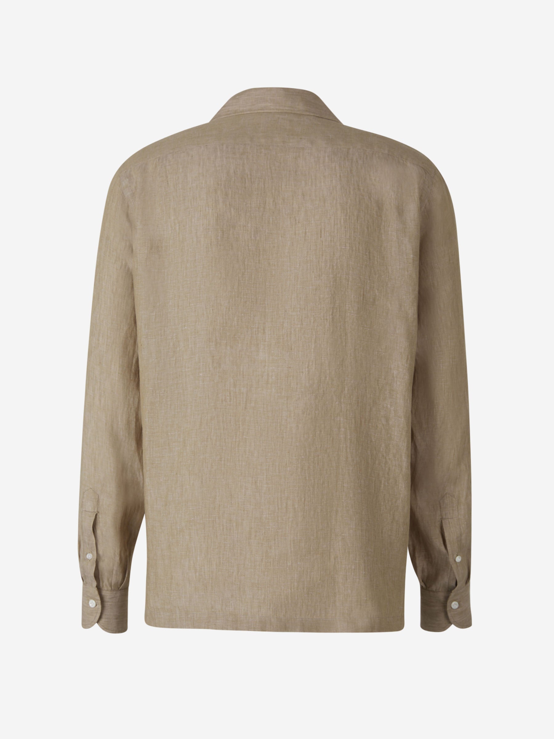 Borrelli Camisa Ligera Lino color Topo sku 531-005847 02 - Foto 7