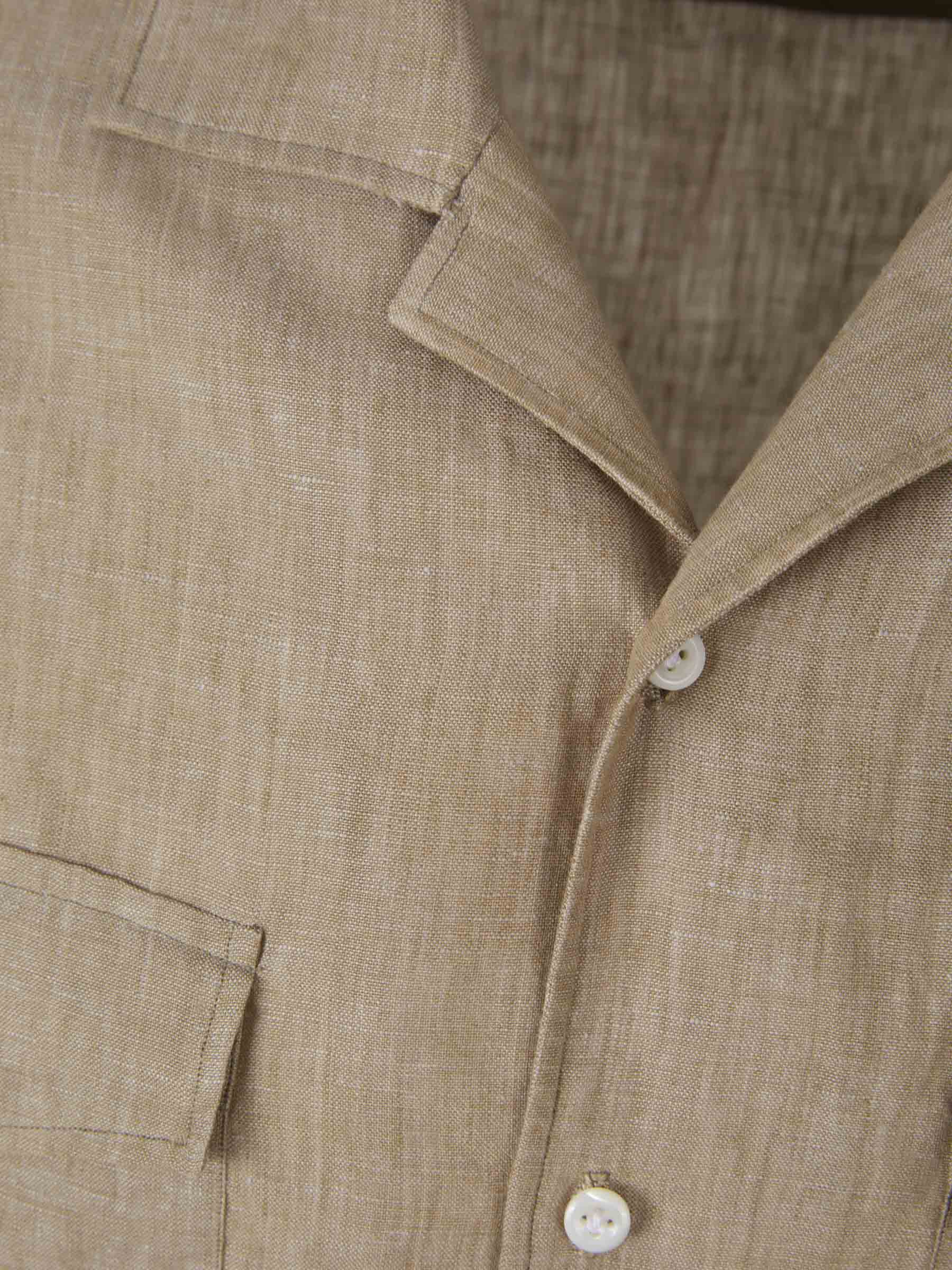 Borrelli Camisa Ligera Lino color Topo sku 531-005847 02 - Foto 8