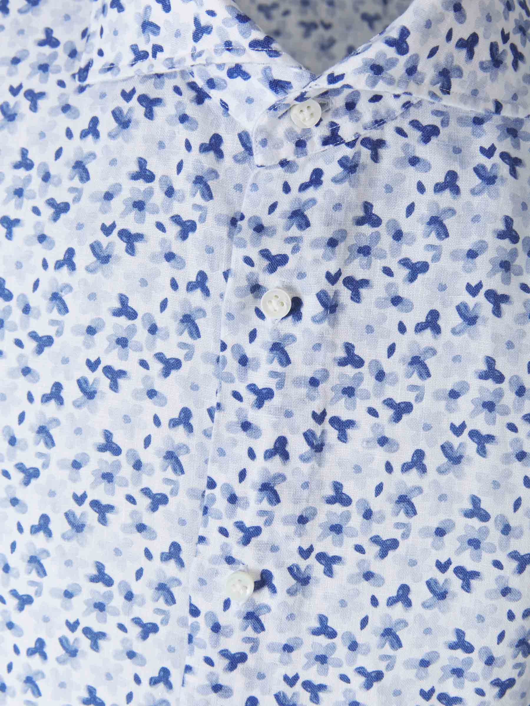 Vincenzo di Ruggiero Camisa Floral Algodón color Azul Marino sku 531-005864 01 - Foto 3