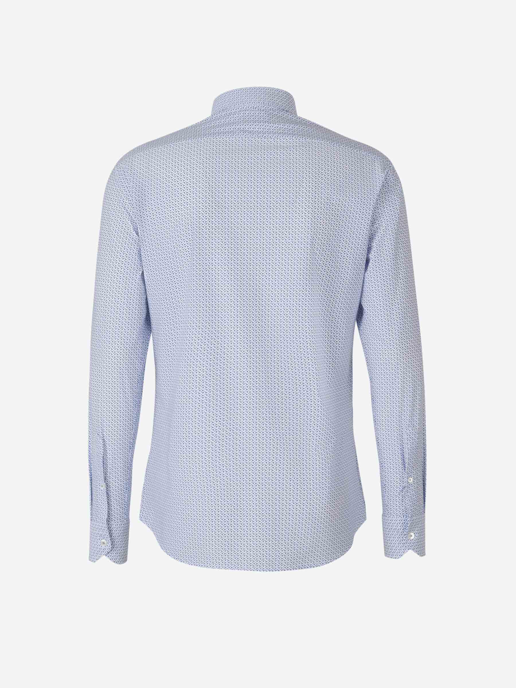 Traiano Milano Camisa Motivo Geométrico color Azul Marino sku 531-005881 01 - Foto 2