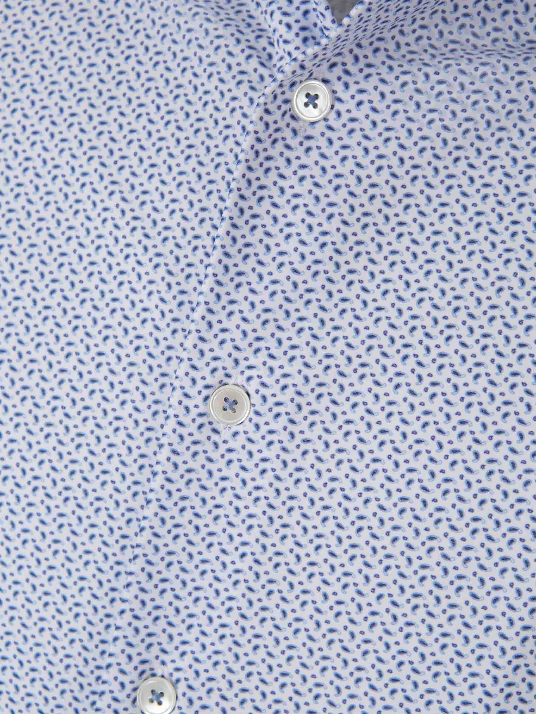 Traiano Milano Camisa Motivo Geométrico color Azul Marino sku 531-005881 01 - Foto 3