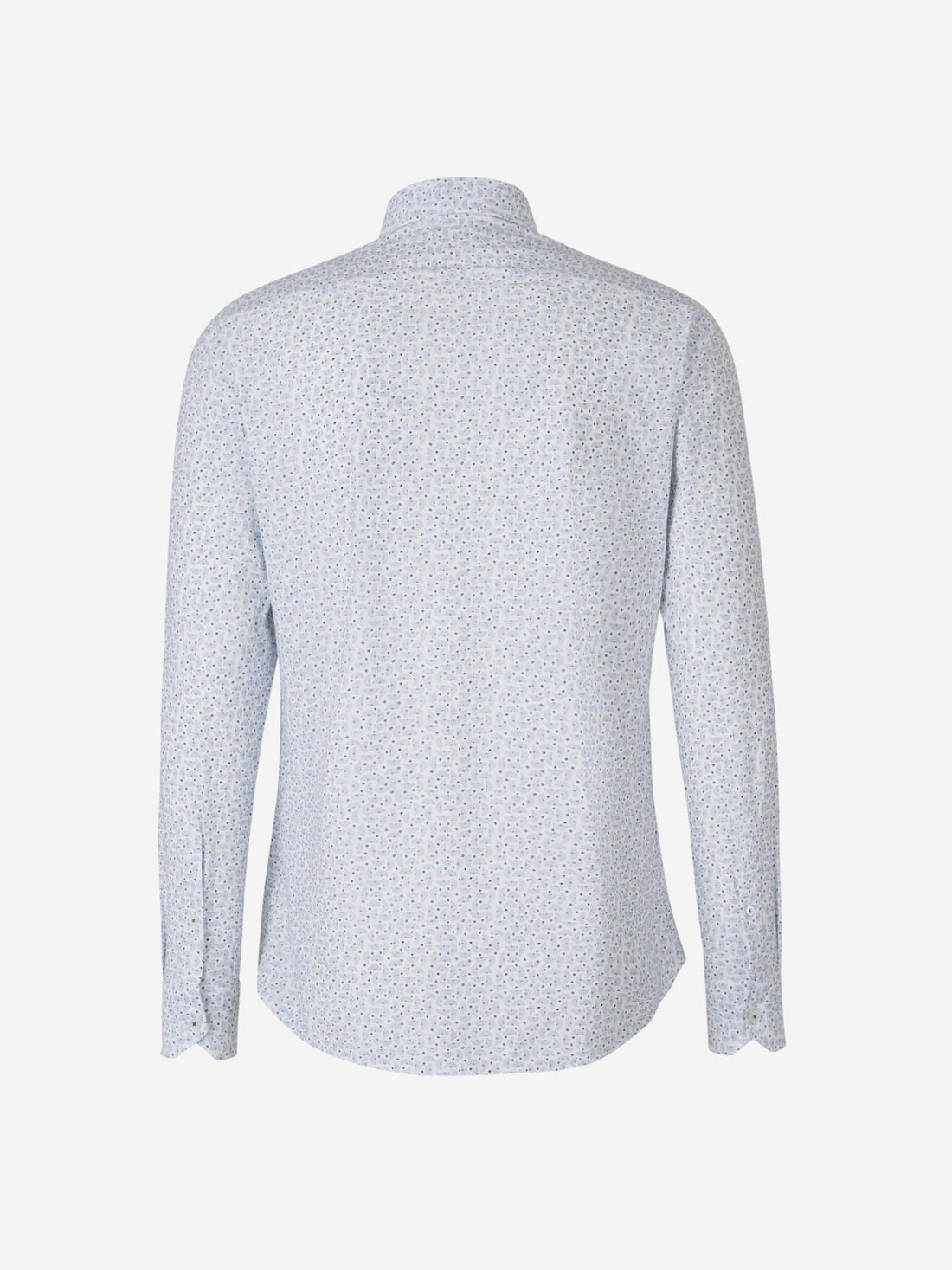 Traiano Milano Camisa Motivo Geométrico color Azul Denim sku 531-005882 02 - Foto 2