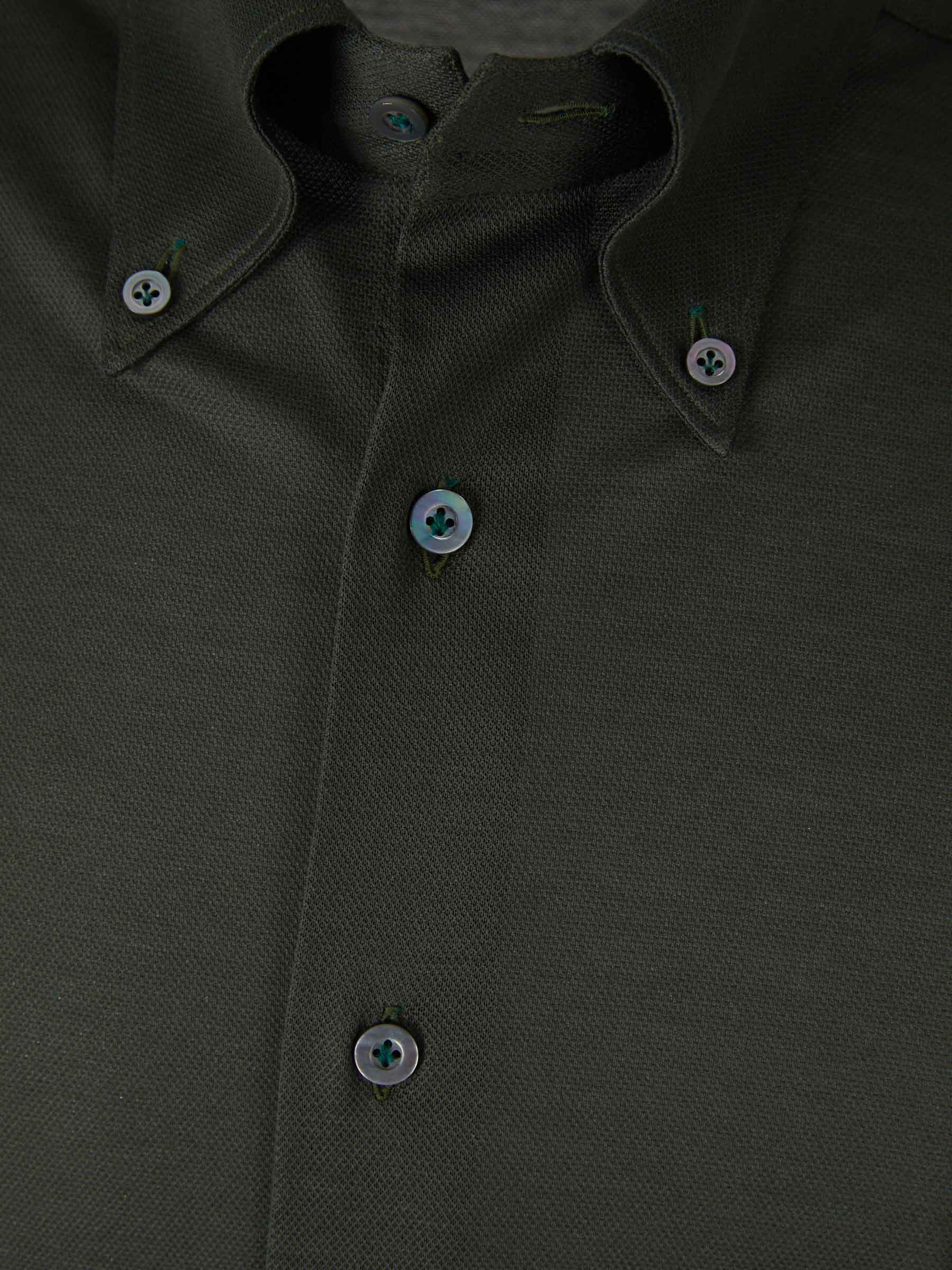 Fray Camisa Algodón Piqué color Verde Oscuro sku 531-005956 04 - Foto 7
