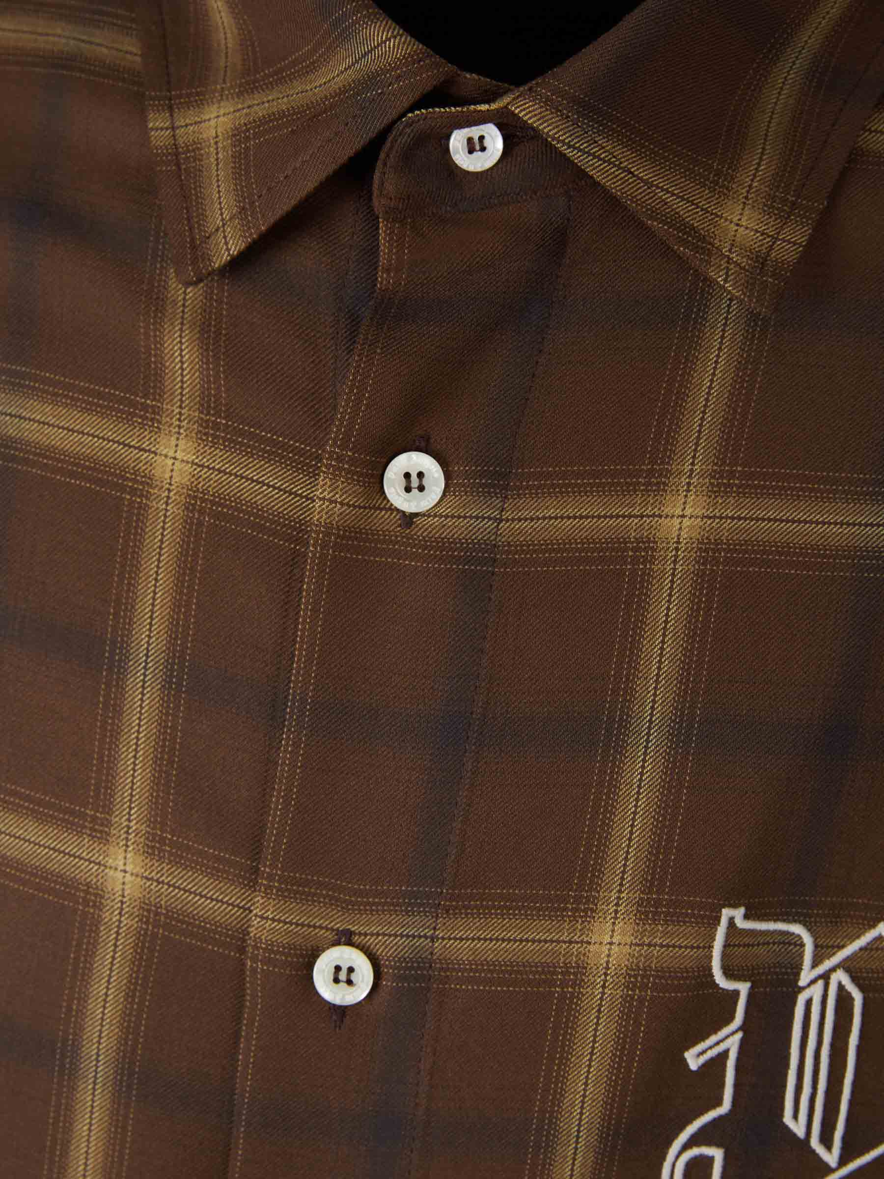 Palm Angels Camisa Motivo Cuadros color Marron sku 531-006013 01 - Foto 3
