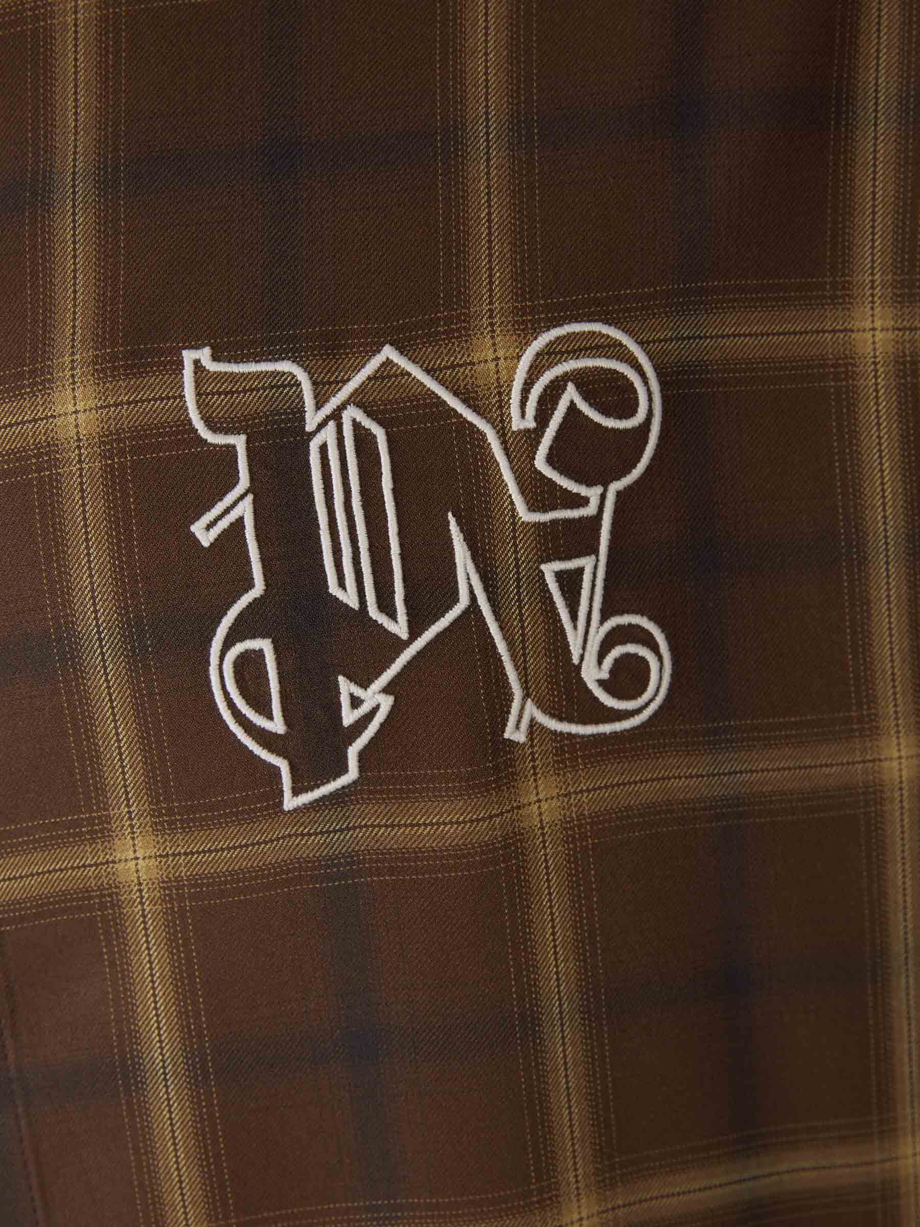 Palm Angels Camisa Motivo Cuadros color Marron sku 531-006013 01 - Foto 4