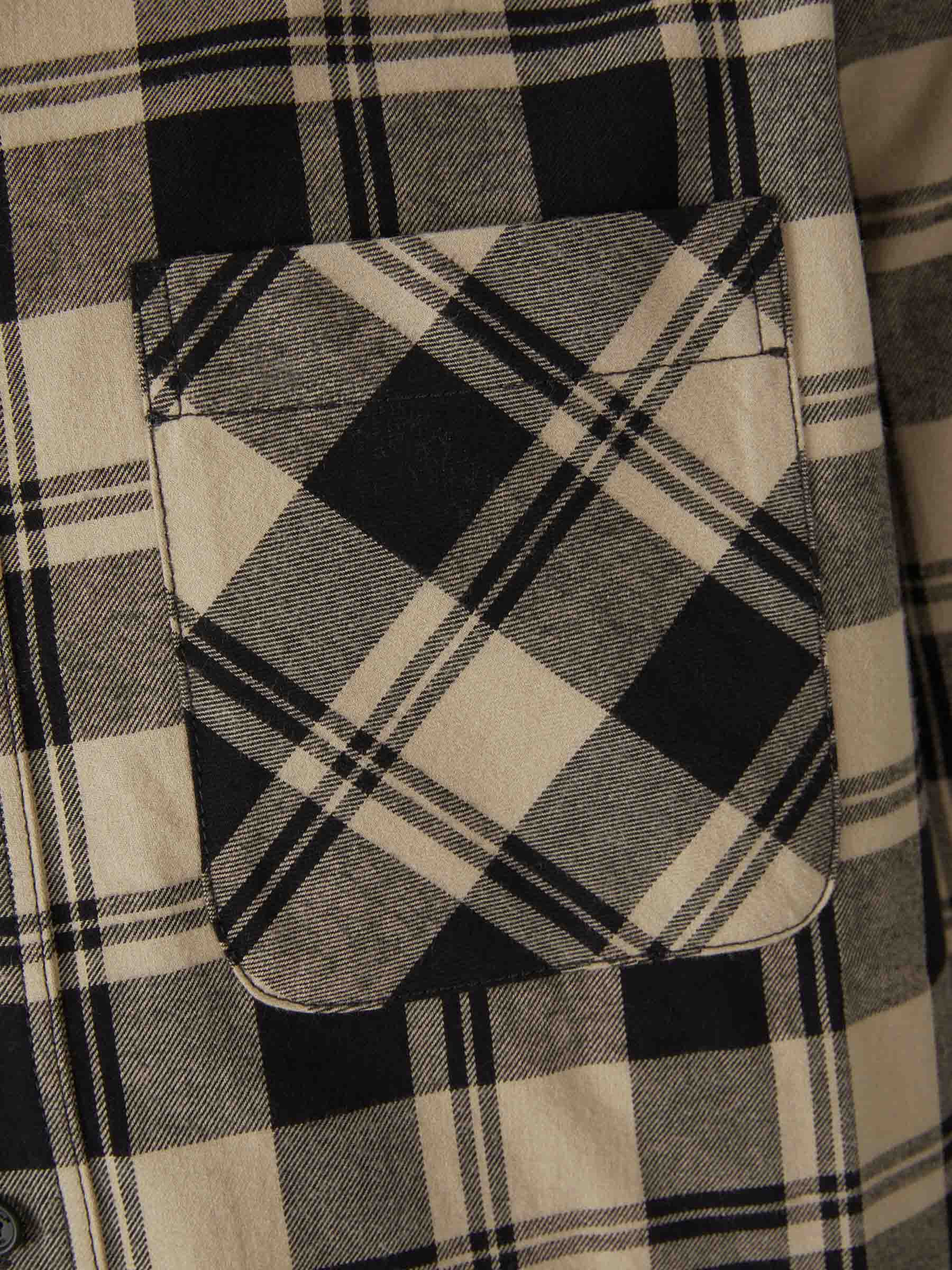 Off-White Camisa Motivo Cuadros color Negro sku 531-006026 01 - Foto 2