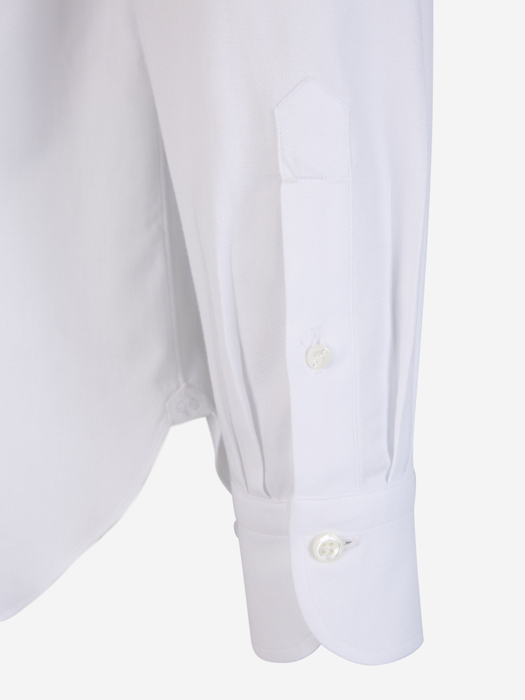 Borrelli Camisa Lisa Algodón color Blanco sku 531-006029 01 - Foto 3