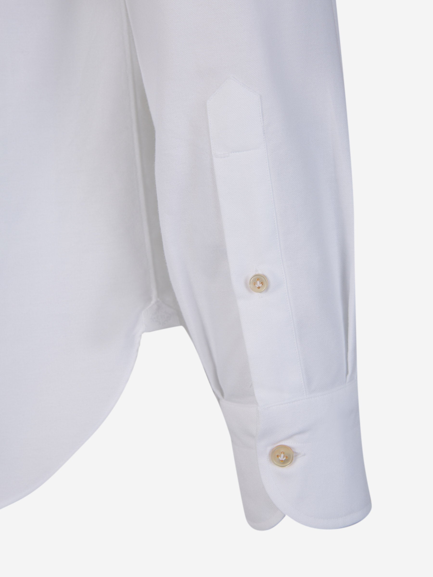 Borrelli Camisa Oxford Algodón color Blanco sku 531-006035 01 - Foto 3