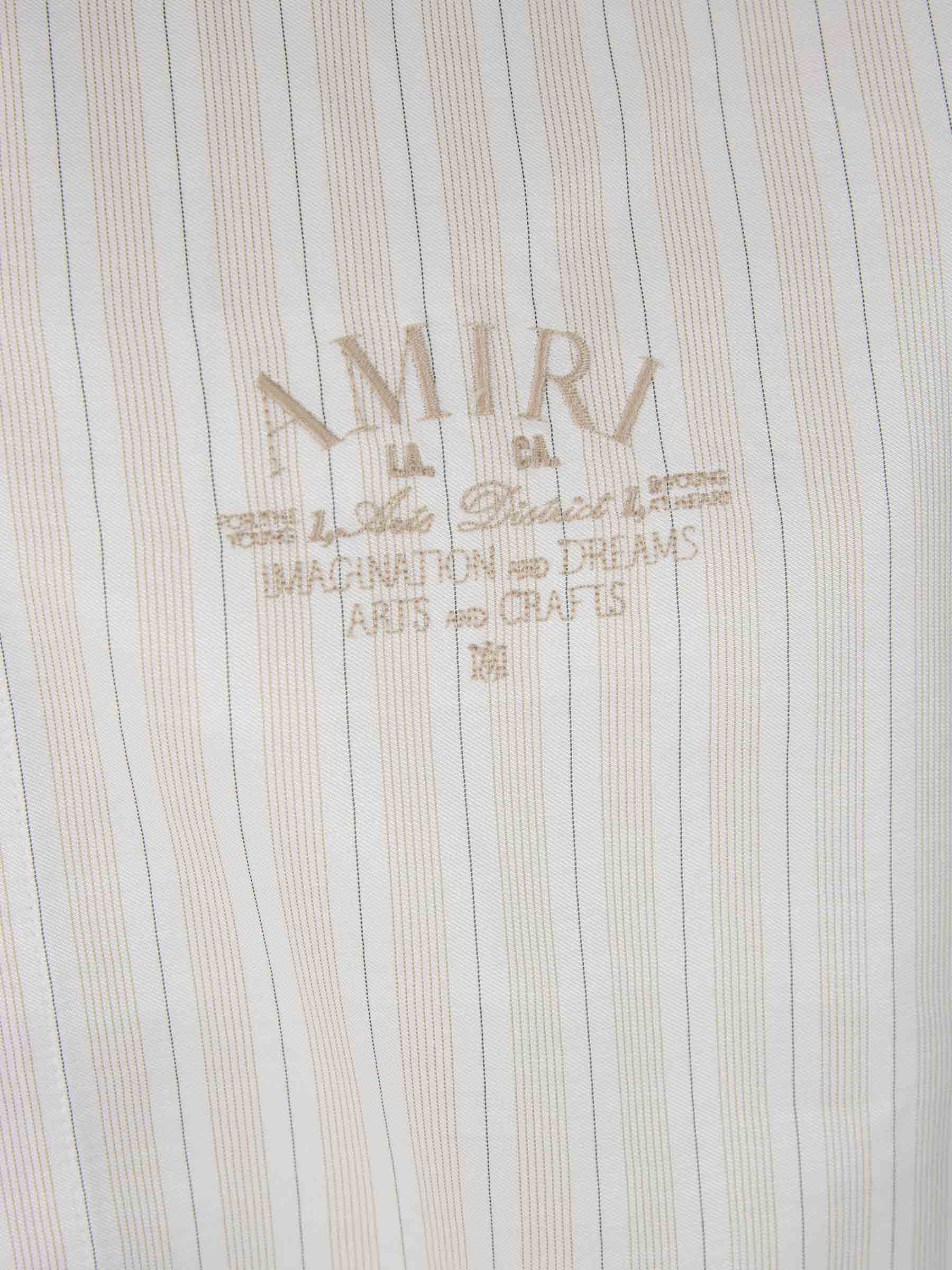 Amiri Camisa Logo Rayas color Beis sku 531-006117 01 - Foto 3