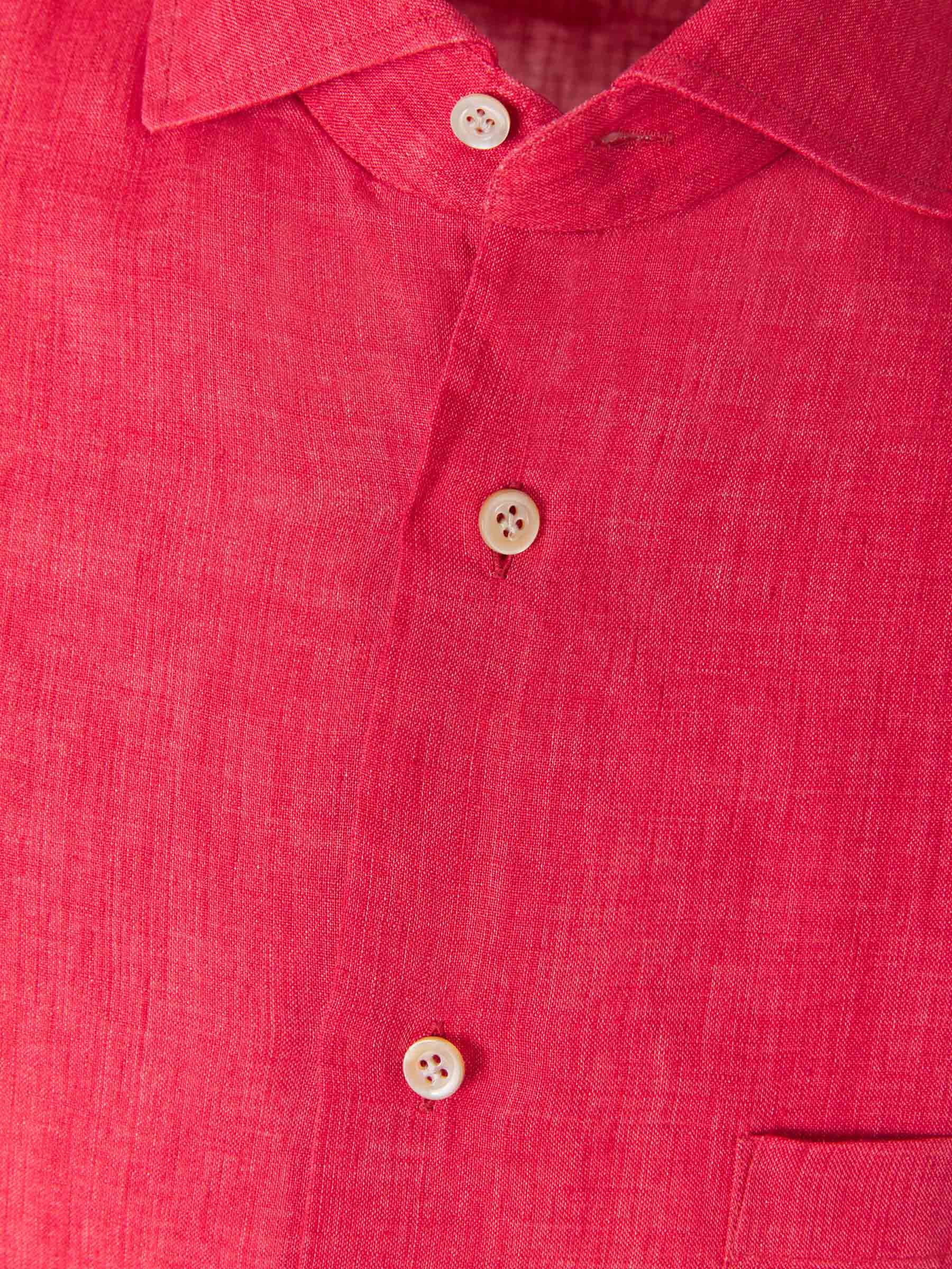 Santa Eulalia Camisa Manga Corta Lino color Rojo sku 532-000369 02 - Foto 3