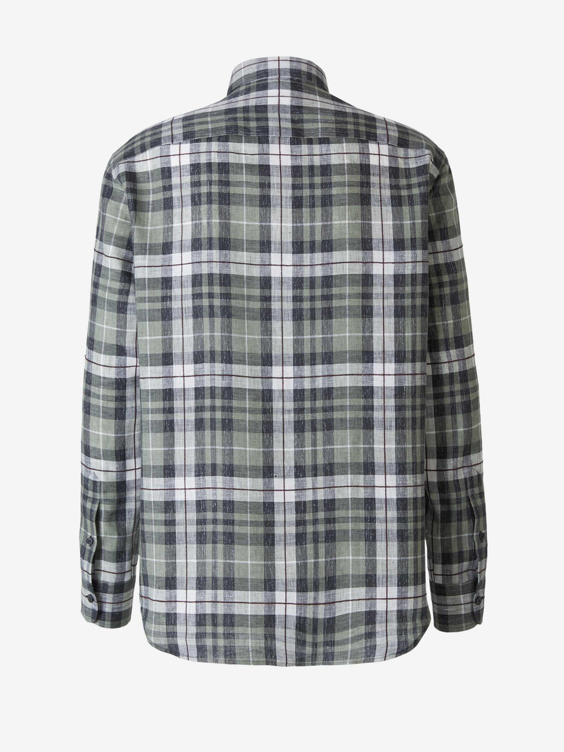 Brioni Camisa Motivo Cuadros color Verde Militar sku 532-000380 01 - Foto 2