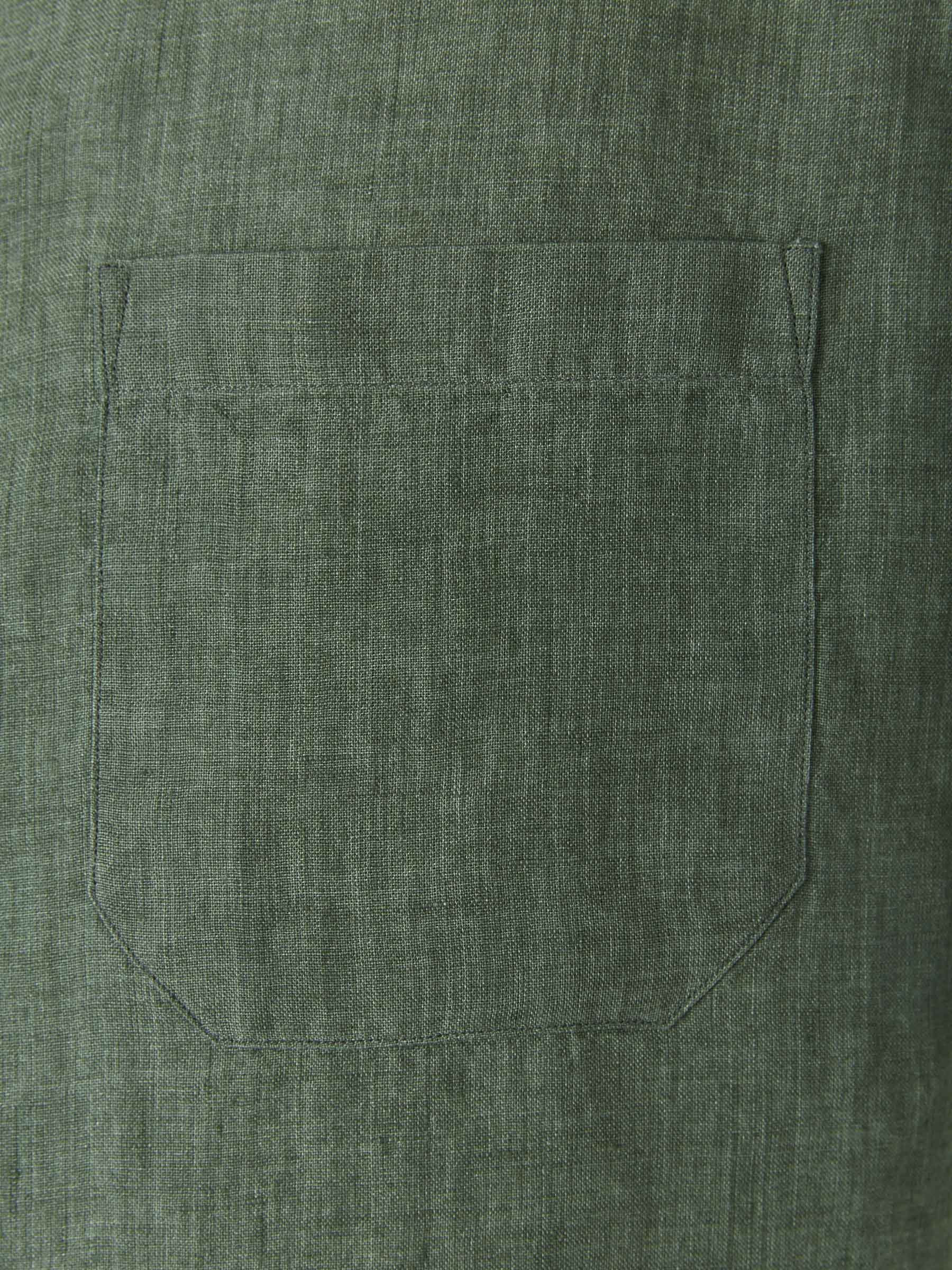 Santa Eulalia Camisa Manga Corta Lino color Verde Militar sku 532-000393 02 - Foto 4