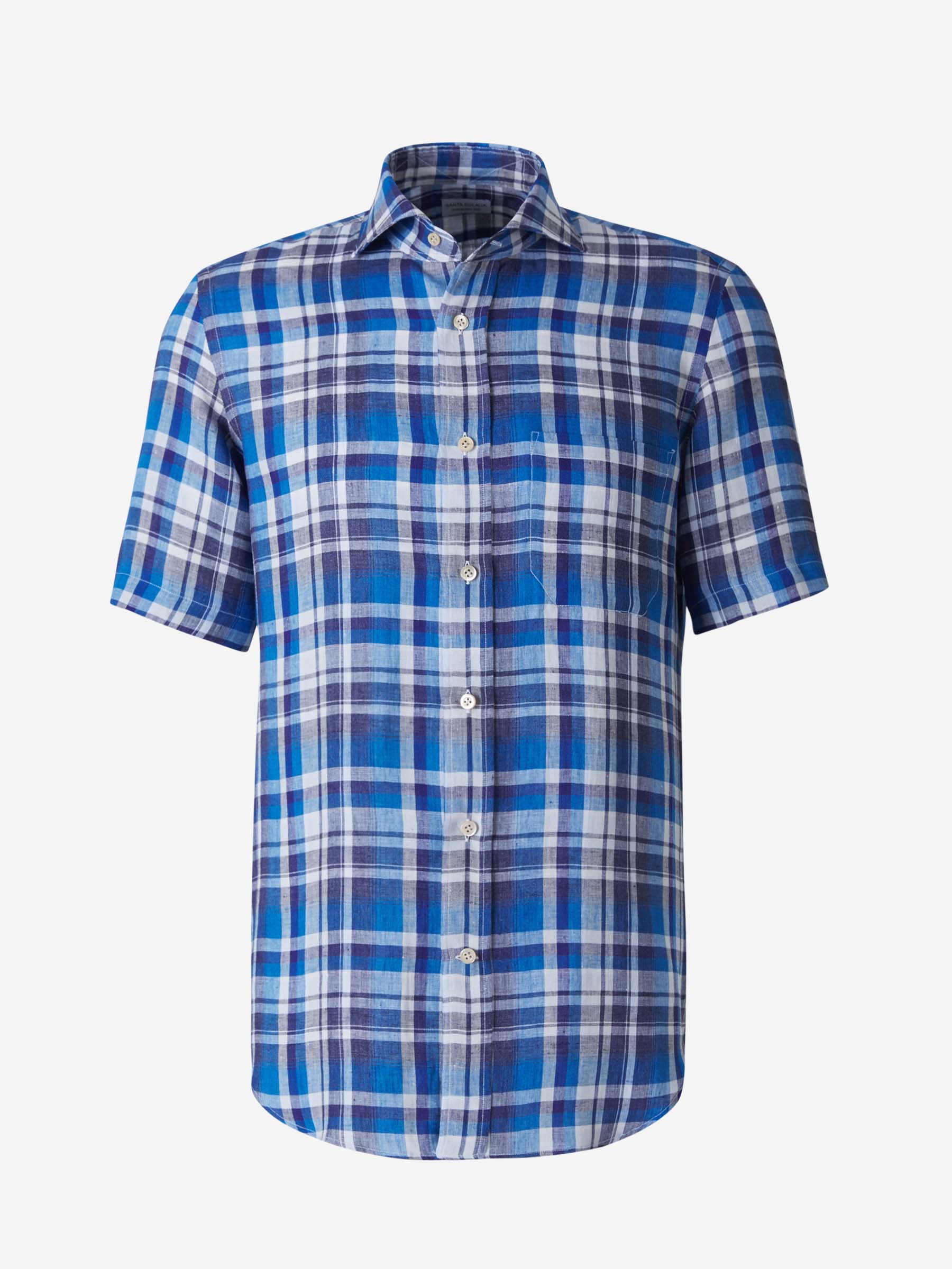 Santa Eulalia Camisa Manga Corta Lino color Azul sku 532-000394 01 - Foto 1