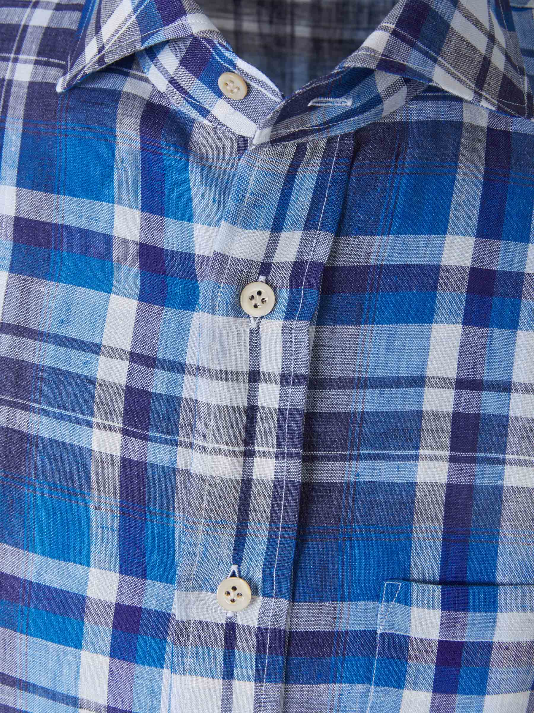 Santa Eulalia Camisa Manga Corta Lino color Azul sku 532-000394 01 - Foto 3