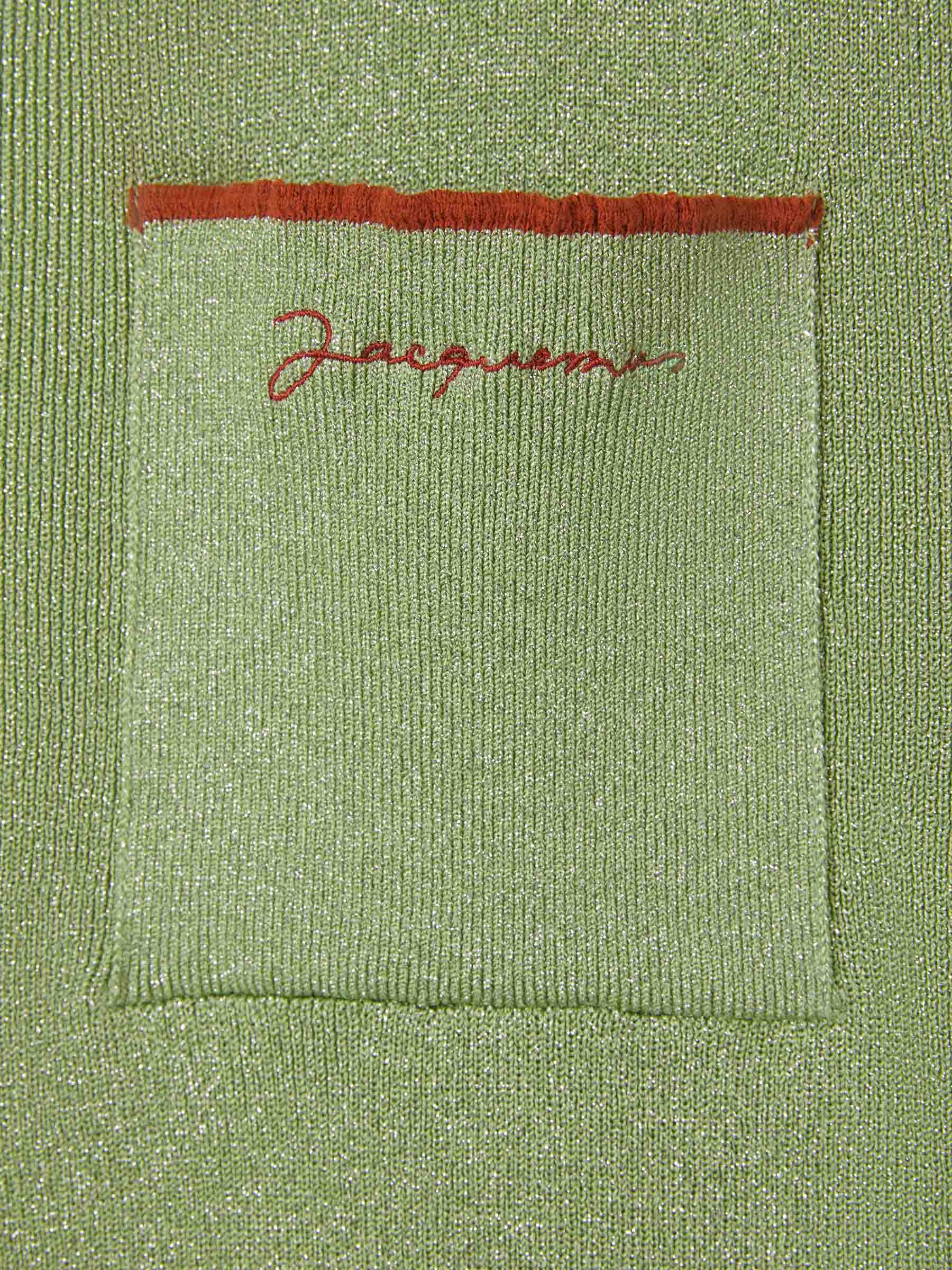 Jacquemus Cárdigan Punto Brillante color Verde Azulado sku 532-000456 01 - Foto 4