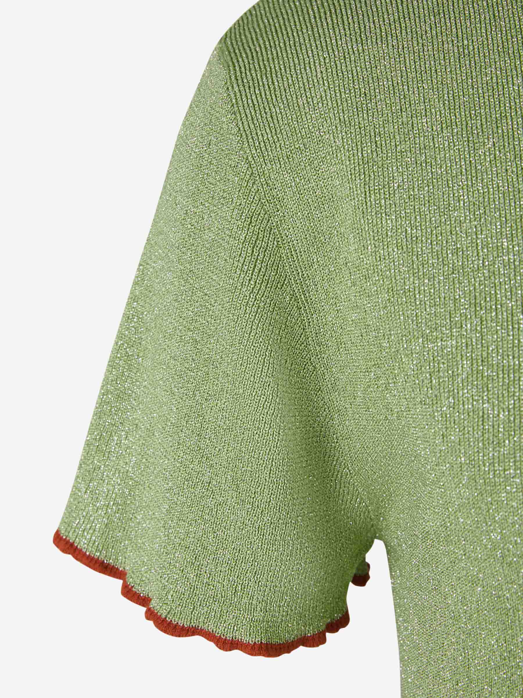 Jacquemus Cárdigan Punto Brillante color Verde Azulado sku 532-000456 01 - Foto 5