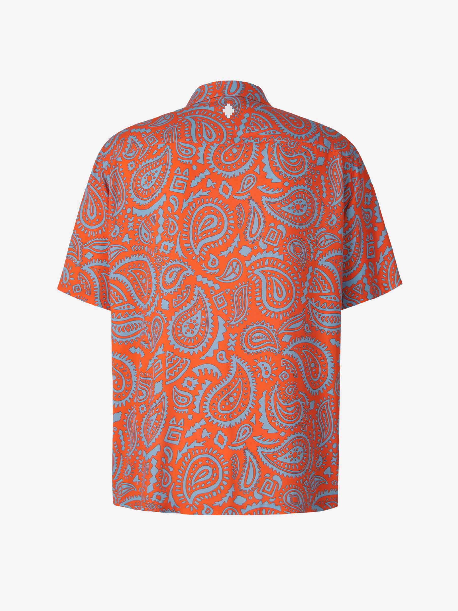 Marcelo Burlon Camisa Motivo Paisley color Naranja sku 532-000471 01 - Foto 2