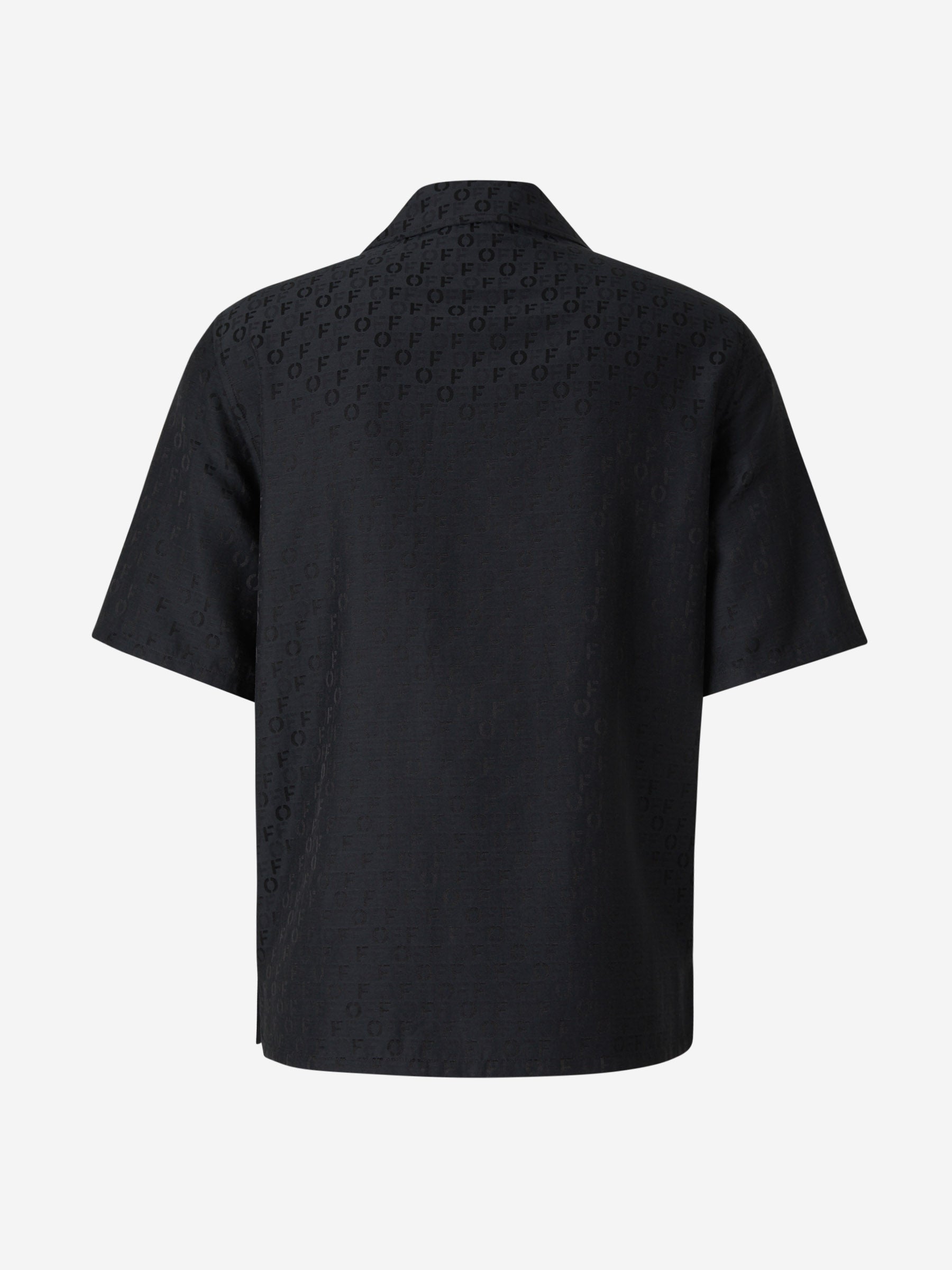 Off-White Camisa Seda Y Algodón color Negro sku 532-000499 01 - Foto 2