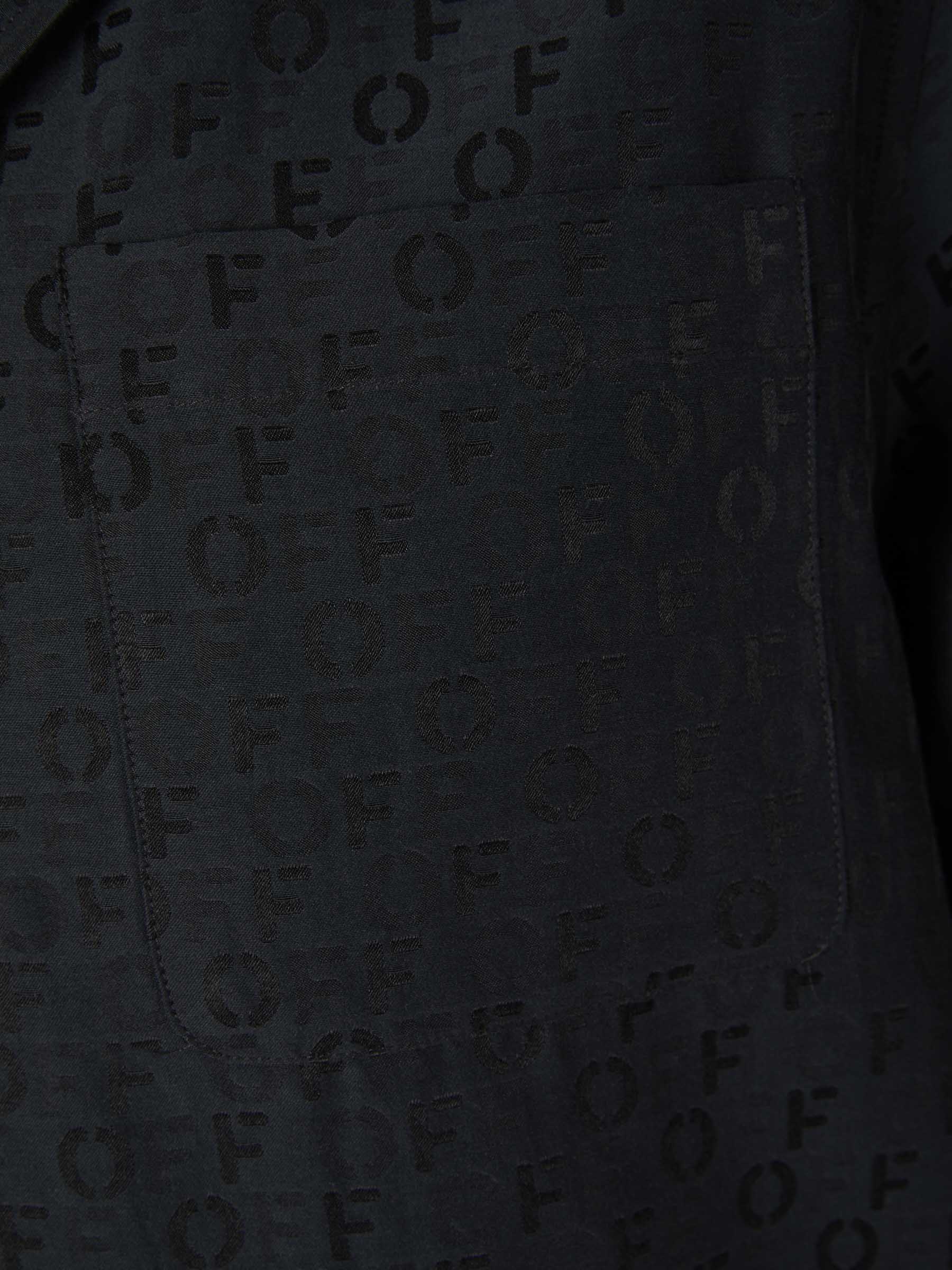 Off-White Camisa Seda Y Algodón color Negro sku 532-000499 01 - Foto 4