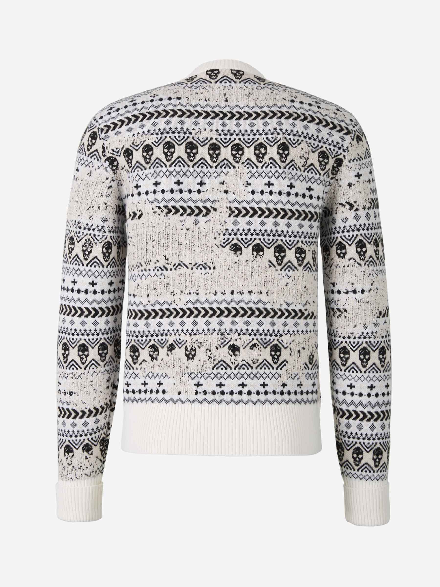 Alexander McQueen Jersey Jacquard Logo color Marfil sku 541-000097 01 - Foto 2