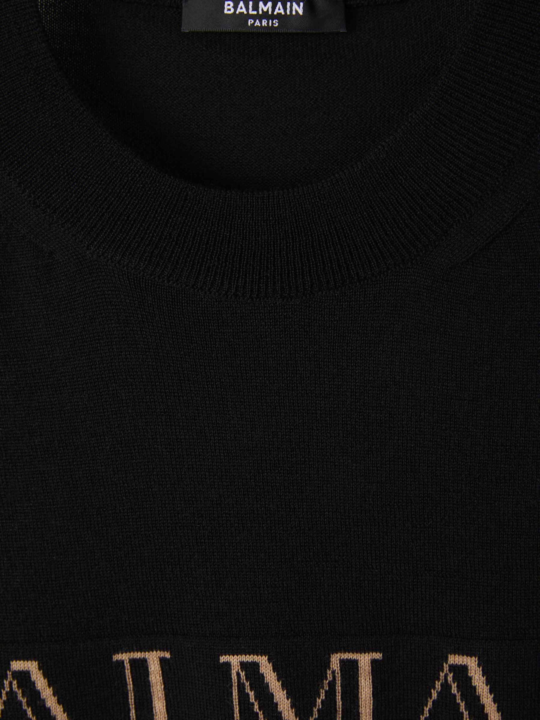 Outlet online Balmain Hombre Jersey Lana Logo color Negro sku 541-000107 01 - Foto 3