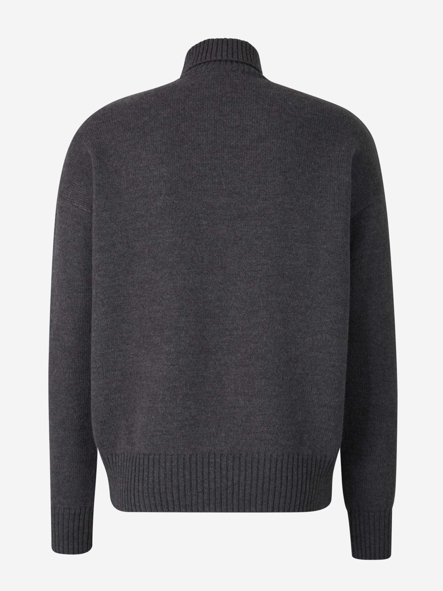 Outlet online Ami Paris Hombre Jersey Big Ami De Coeur color Gris Claro sku 542-002099 02 - Foto 2