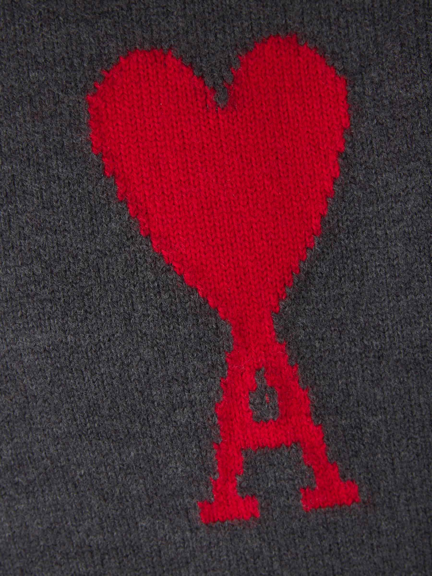 Outlet online Ami Paris Hombre Jersey Big Ami De Coeur color Gris Claro sku 542-002099 02 - Foto 4