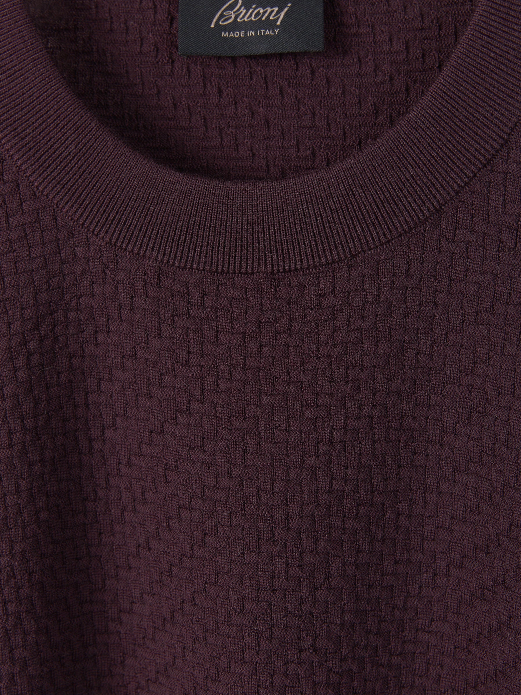 Brioni Jersey Punto Lana color Burdeos sku 542-002114 02 - Foto 3