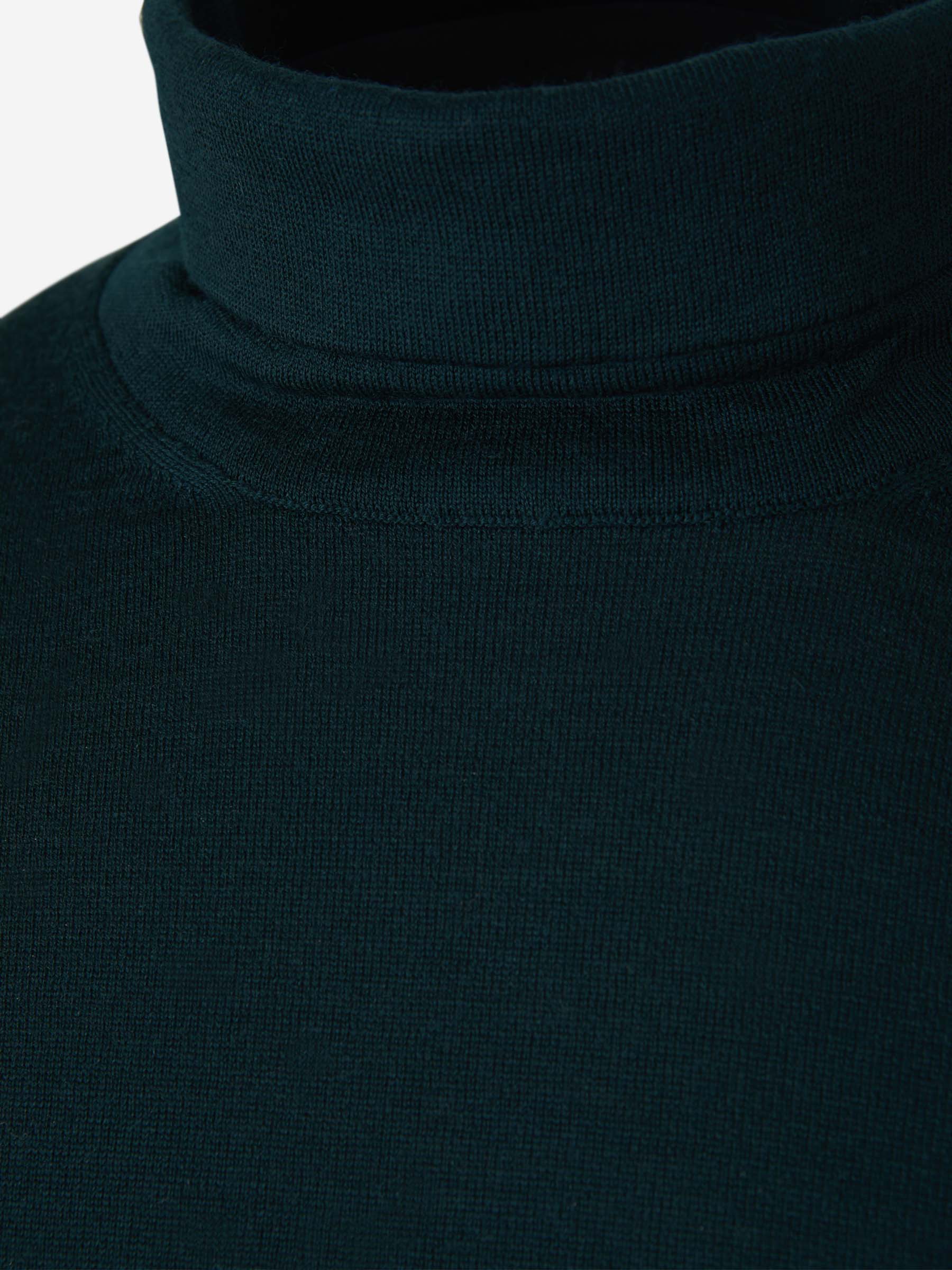 Outlet online Lardini Hombre Jersey Cuello Alto Lana color Verde Oscuro sku 542-002202 01 - Foto 3