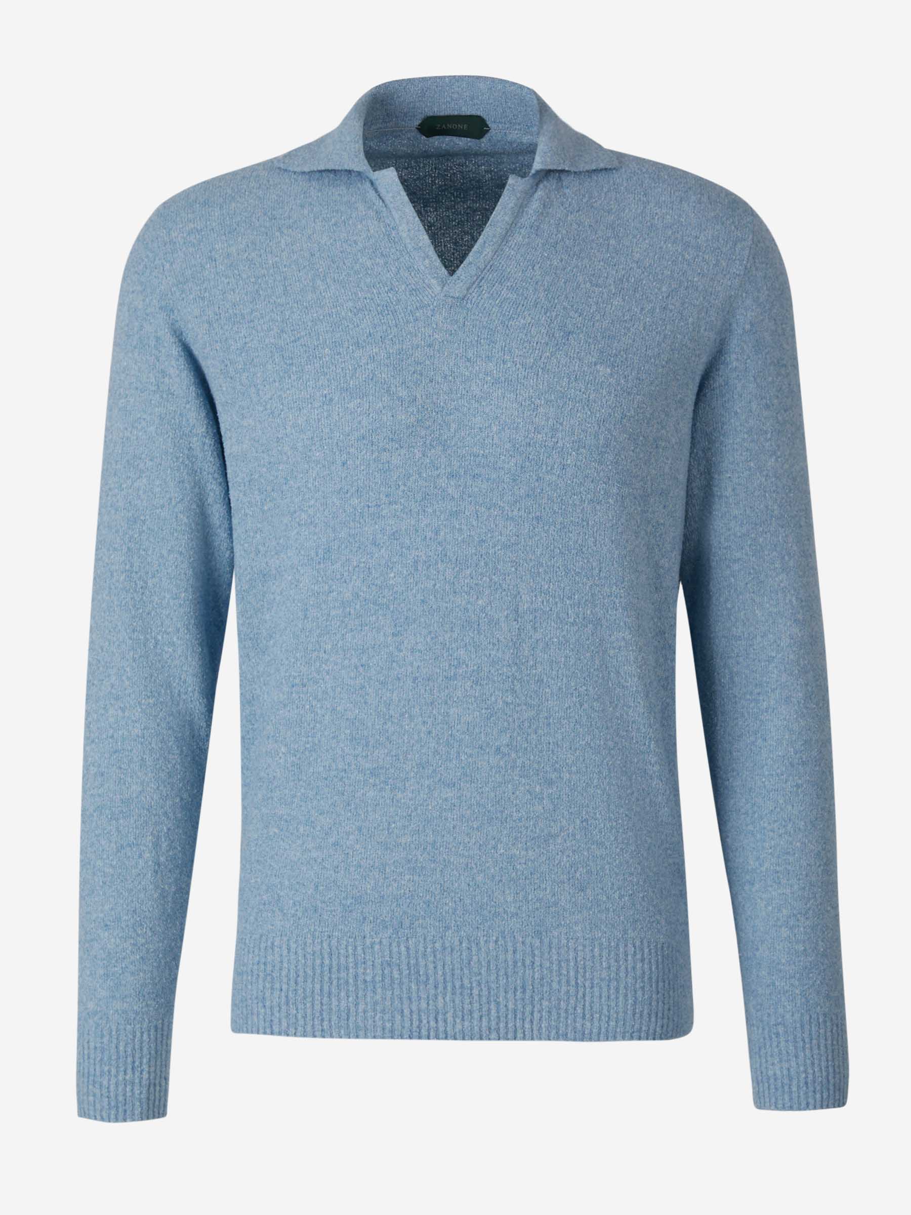 Outlet online Zanone Hombre Jersey Punto Algodón color Azul Cielo sku 542-002216 01 - Foto 1