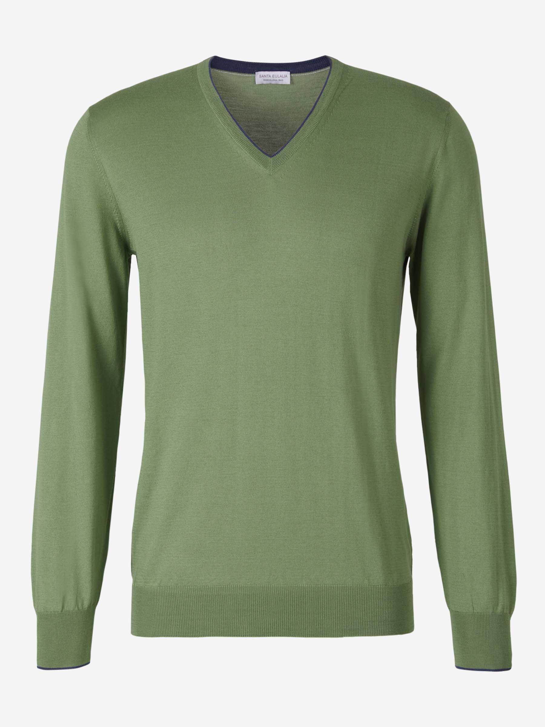 Santa Eulalia Jersey Algodón y Seda color Verde Militar sku 542-002217 02 - Foto 9