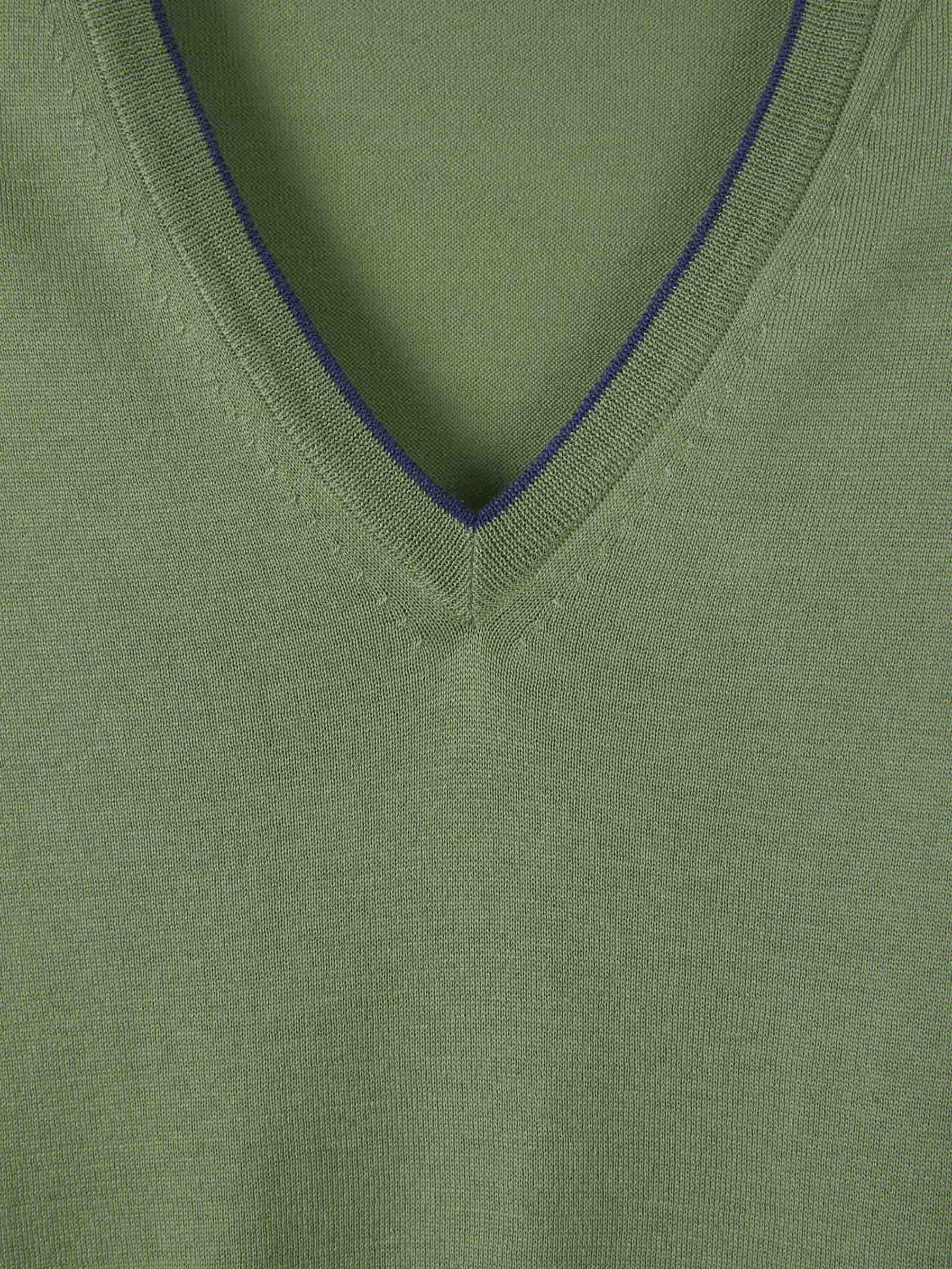 Santa Eulalia Jersey Algodón y Seda color Verde Militar sku 542-002217 02 - Foto 11