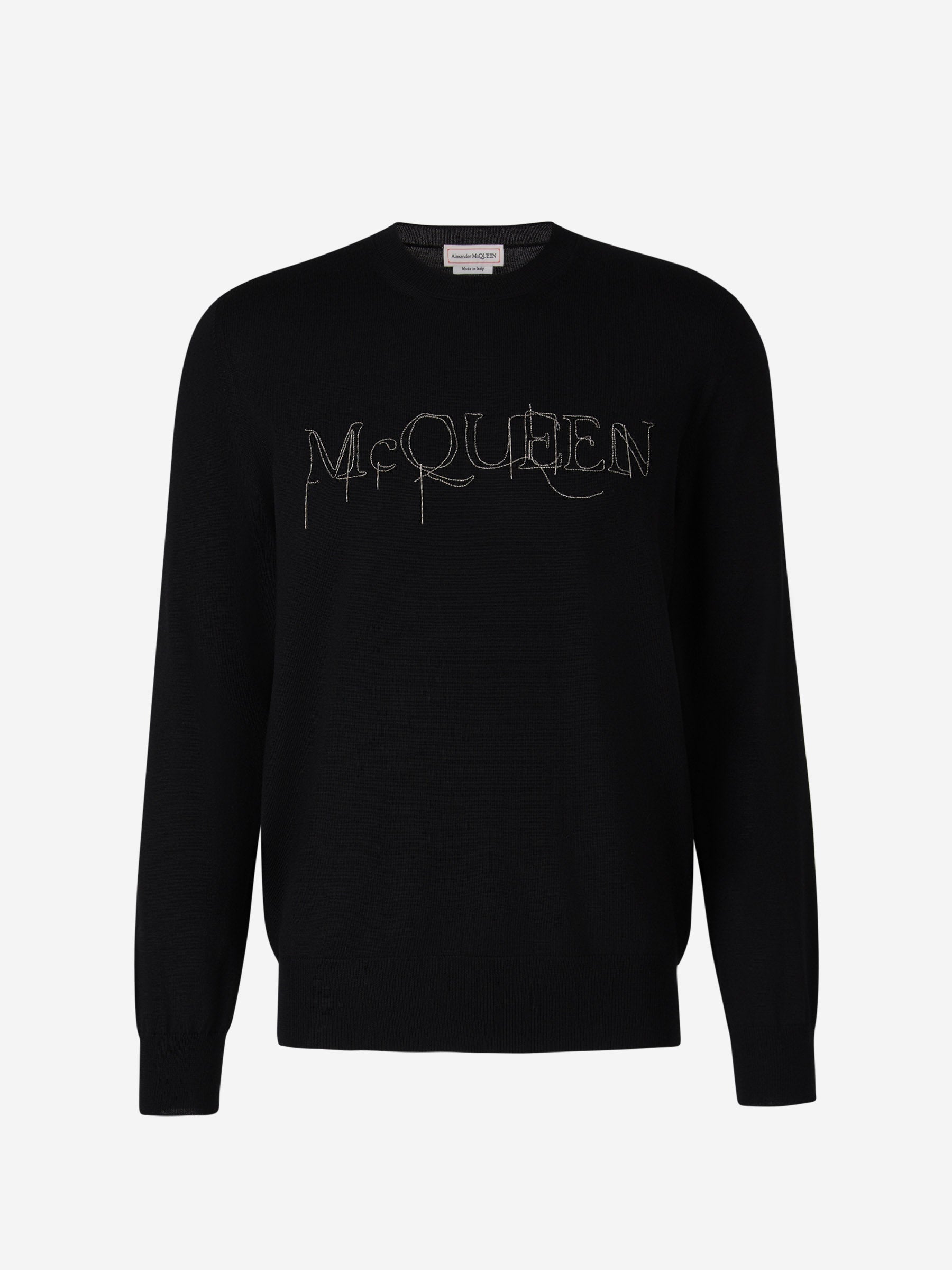 Outlet online Alexander McQueen Hombre Jersey Logo Metálico color Negro sku 542-002247 01 - Foto 1