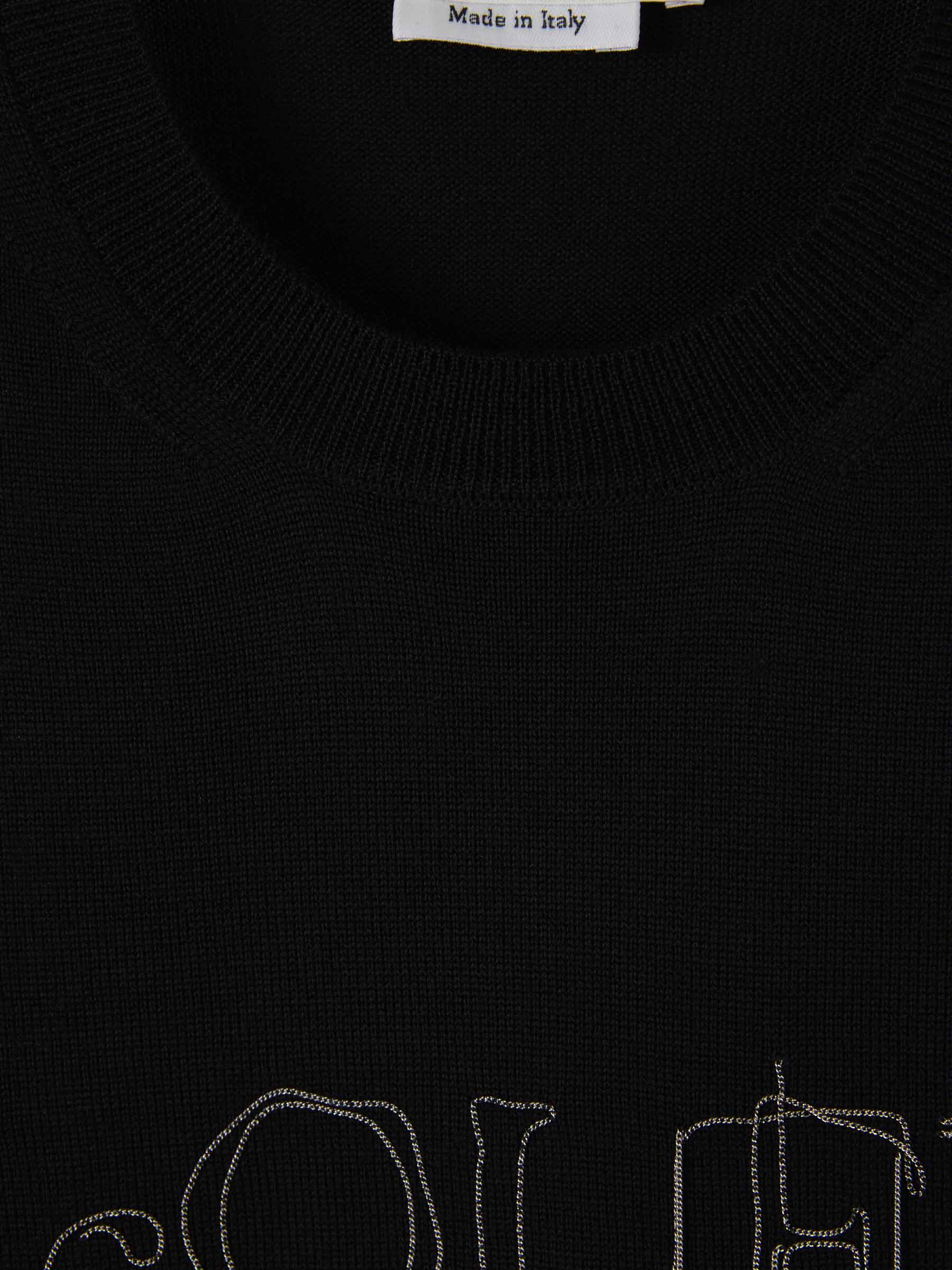 Outlet online Alexander McQueen Hombre Jersey Logo Metálico color Negro sku 542-002247 01 - Foto 3