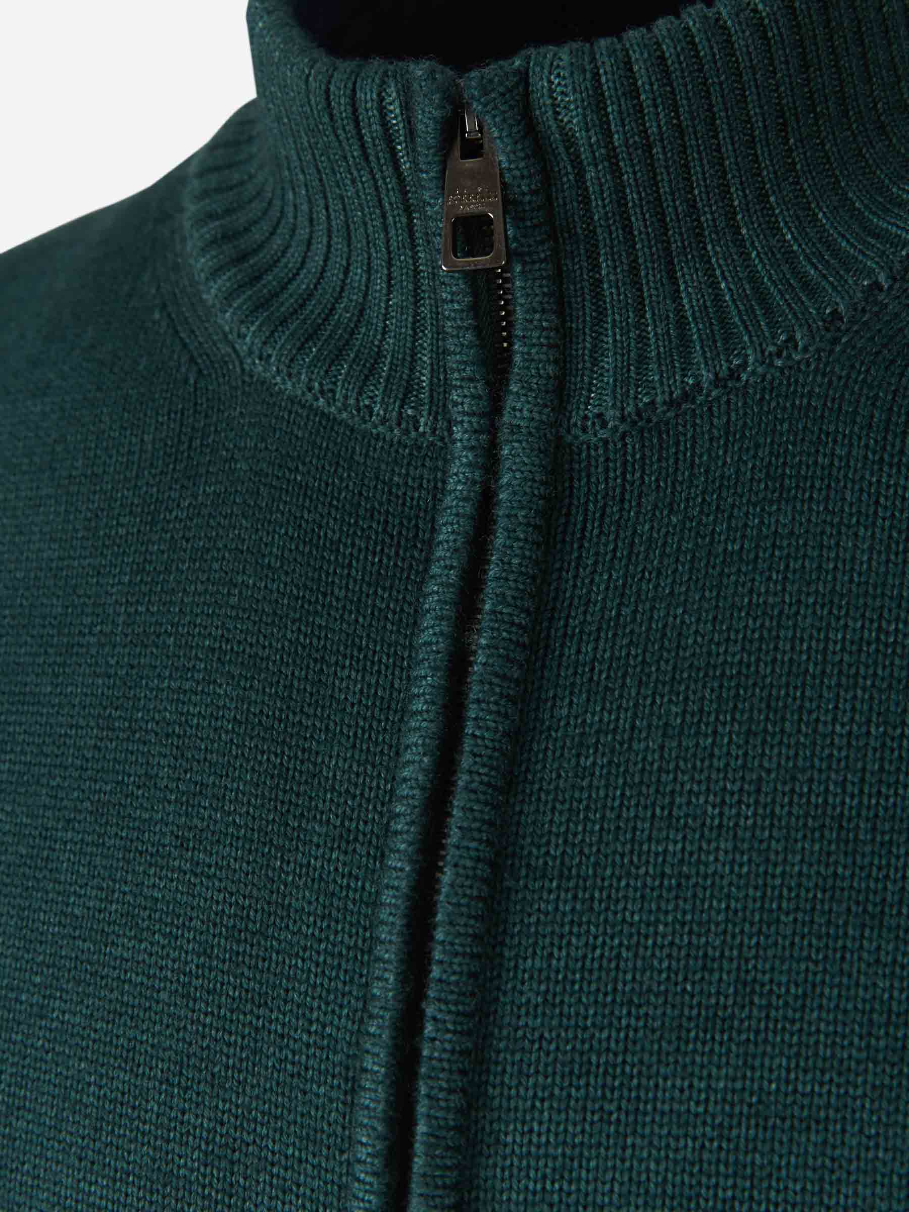 Borrelli Cárdigan Lana Cremallera color Verde Azulado sku 543-000810 01 - Foto 3