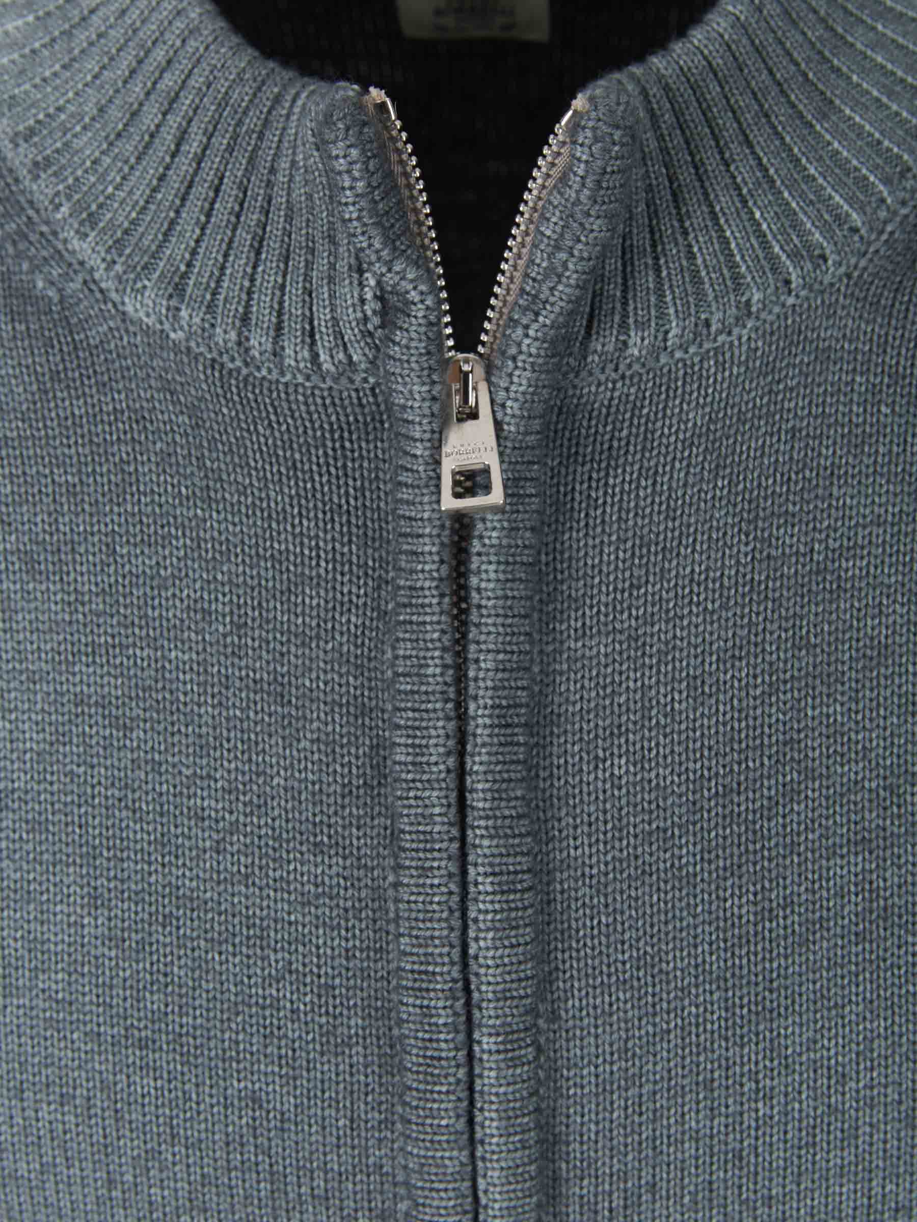 Borrelli Cárdigan Cremallera Lana color Verde Oscuro sku 543-000846 02 - Foto 3