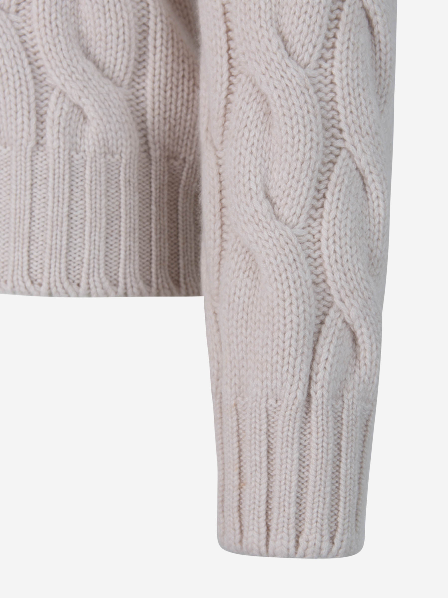 Gran Sasso Cárdigan Punto Ochos Cashmere color Beis sku 543-000853 01 - Foto 4