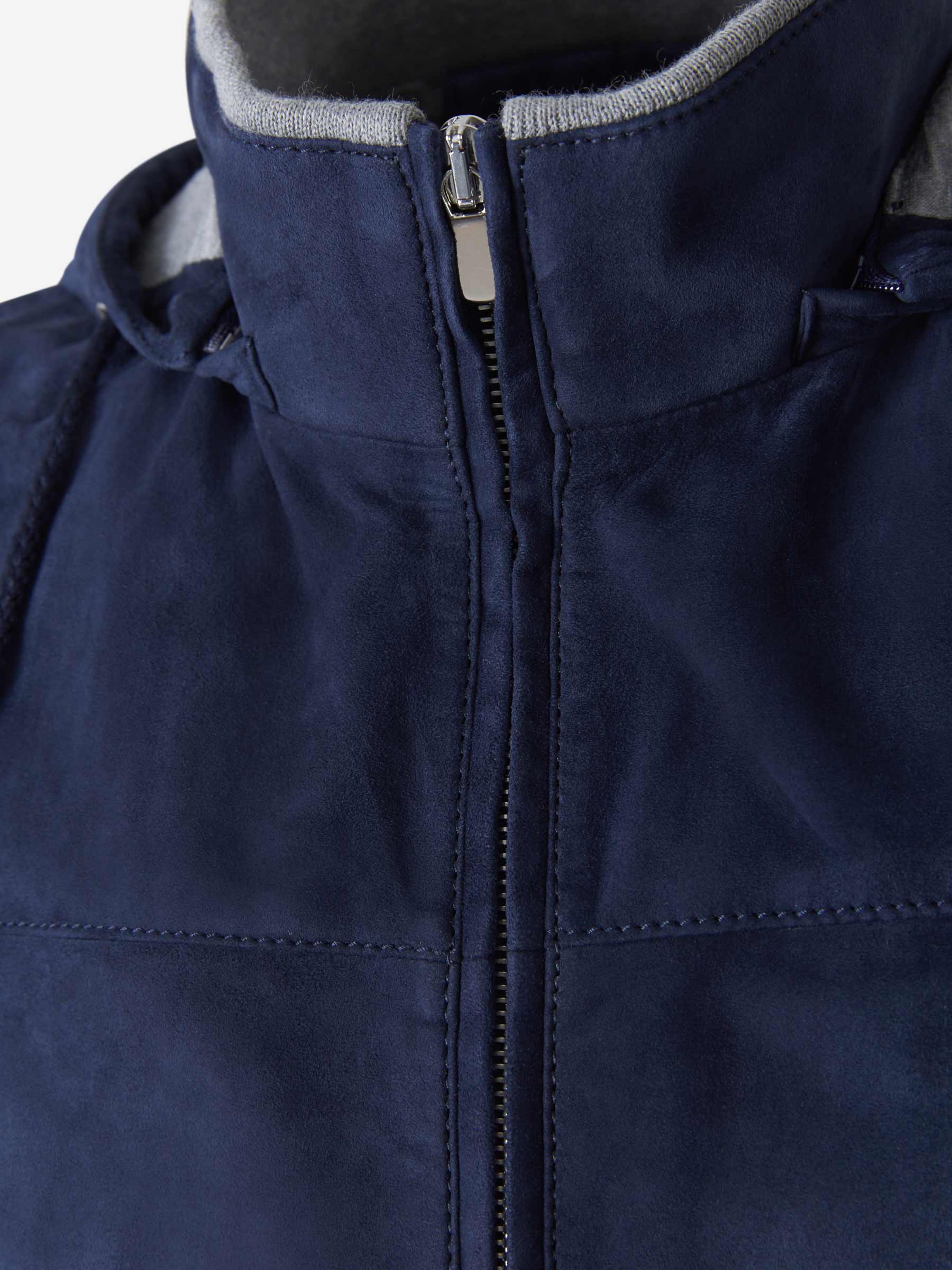 Santa Eulalia Chaleco Capucha Piel color Azul Marino sku 544-000407 01 - Foto 3