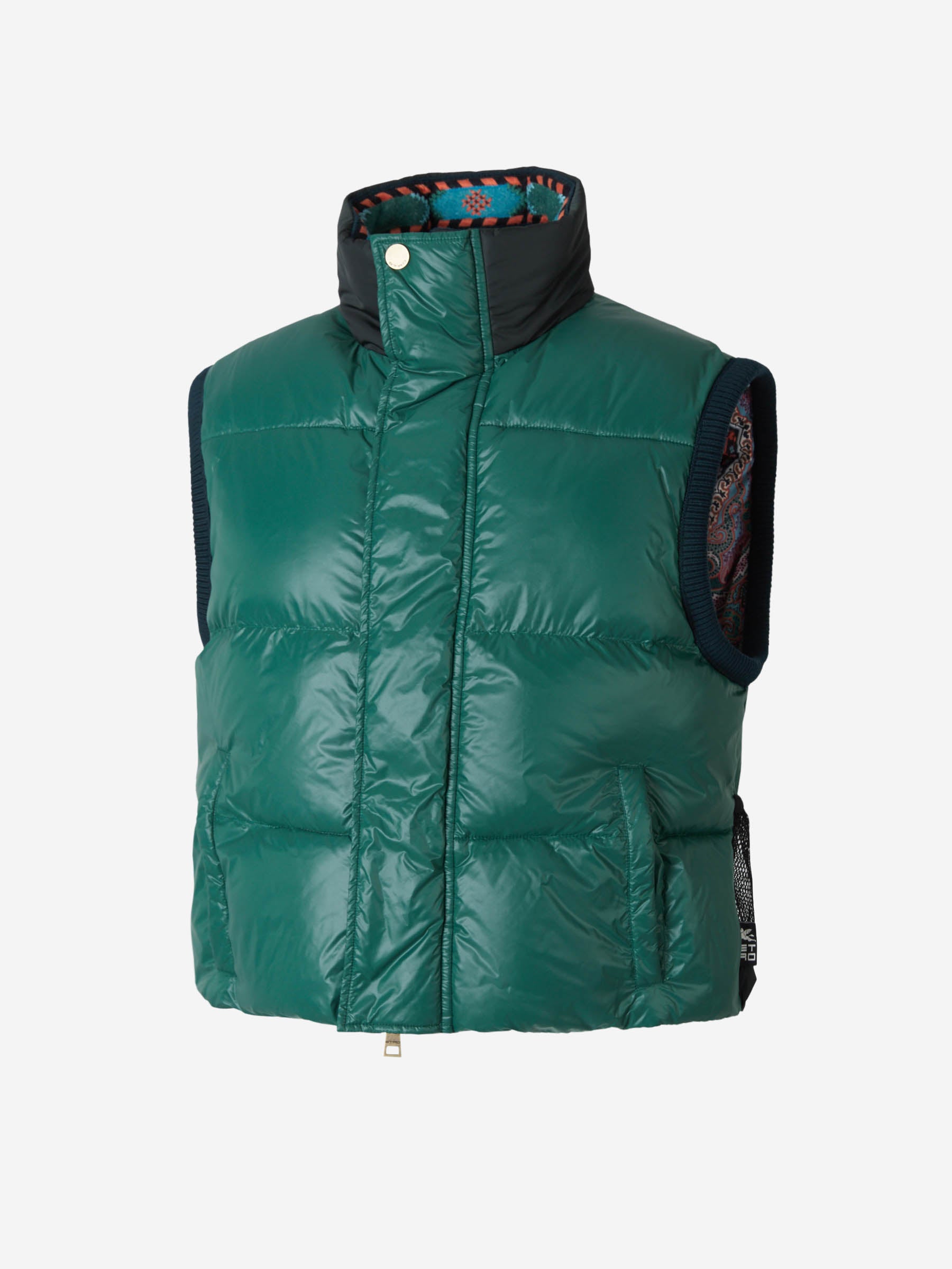 Etro Chaleco Acolchado Multibolsillos color Verde Azulado sku 544-000436 01 - Foto 2