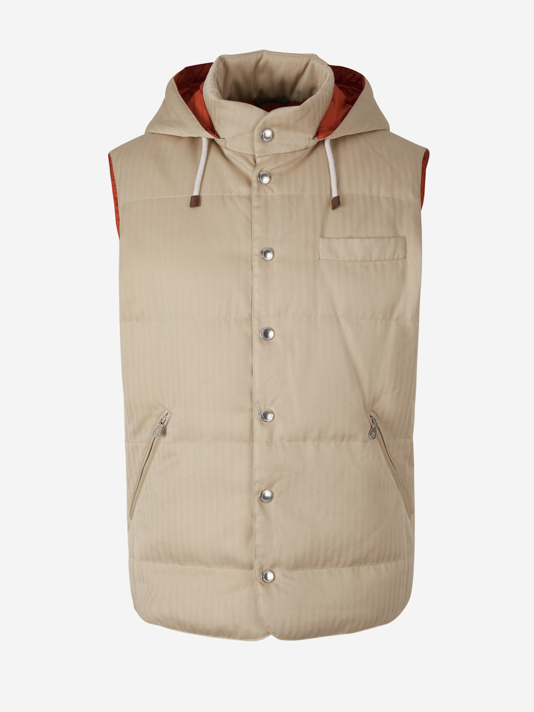 Brunello Cucinelli Chaleco Acolchado Plumón color Beis sku 544-000482 01 - Foto 1