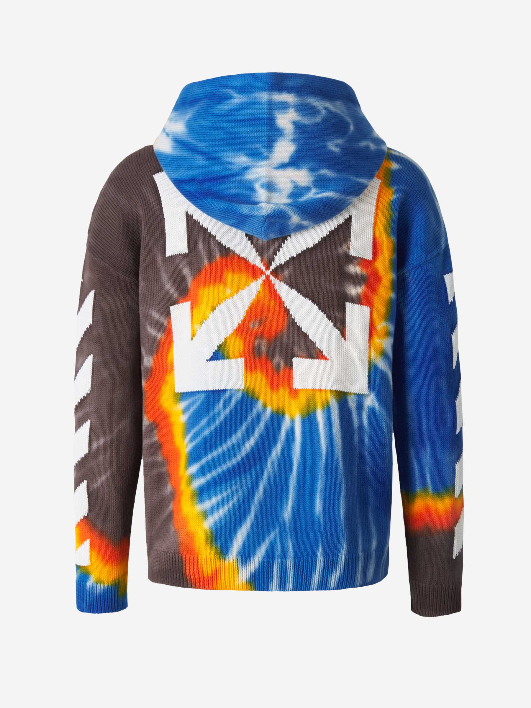 Outlet online Off-White Hombre Sudadera Capucha Diag Tie-Dye color Marrón sku 545-000909 01 - Foto 2