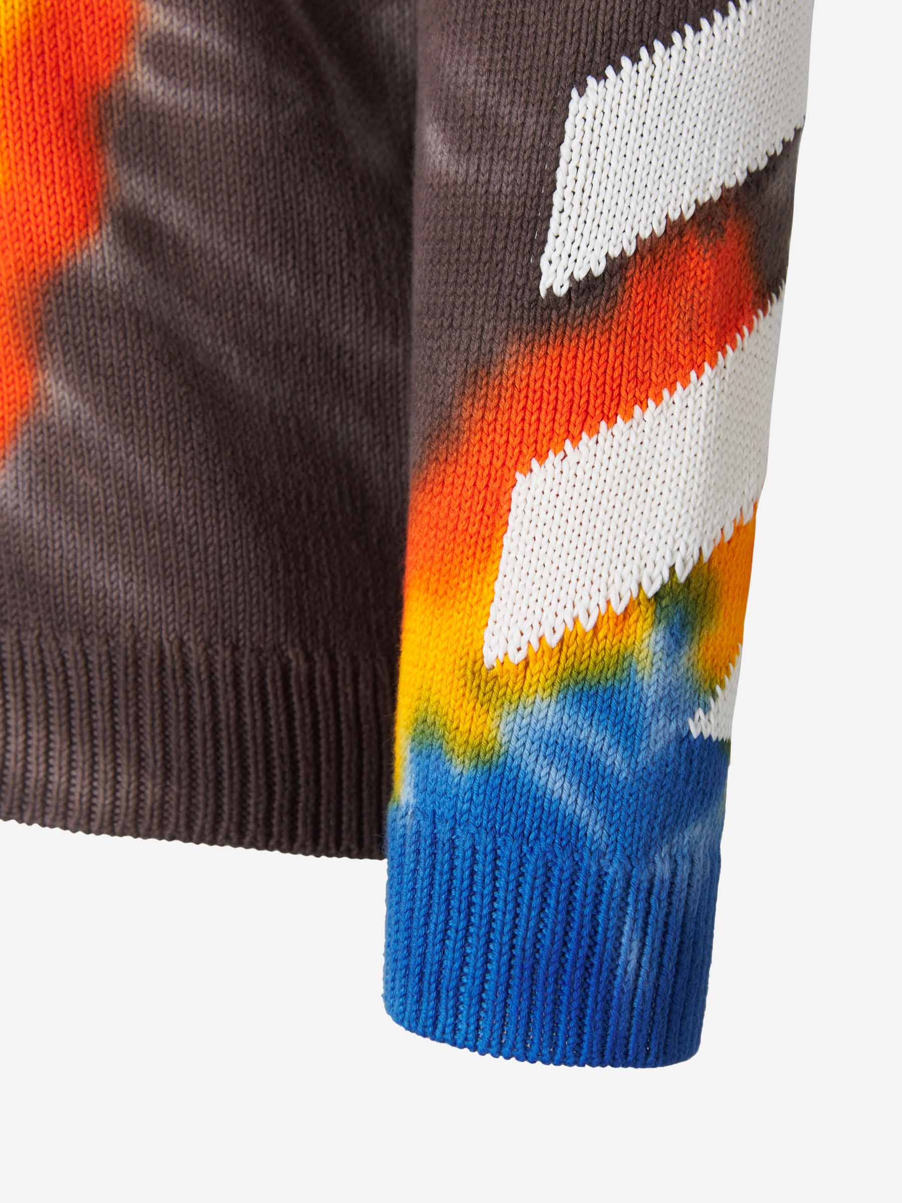 Outlet online Off-White Hombre Sudadera Capucha Diag Tie-Dye color Marrón sku 545-000909 01 - Foto 4