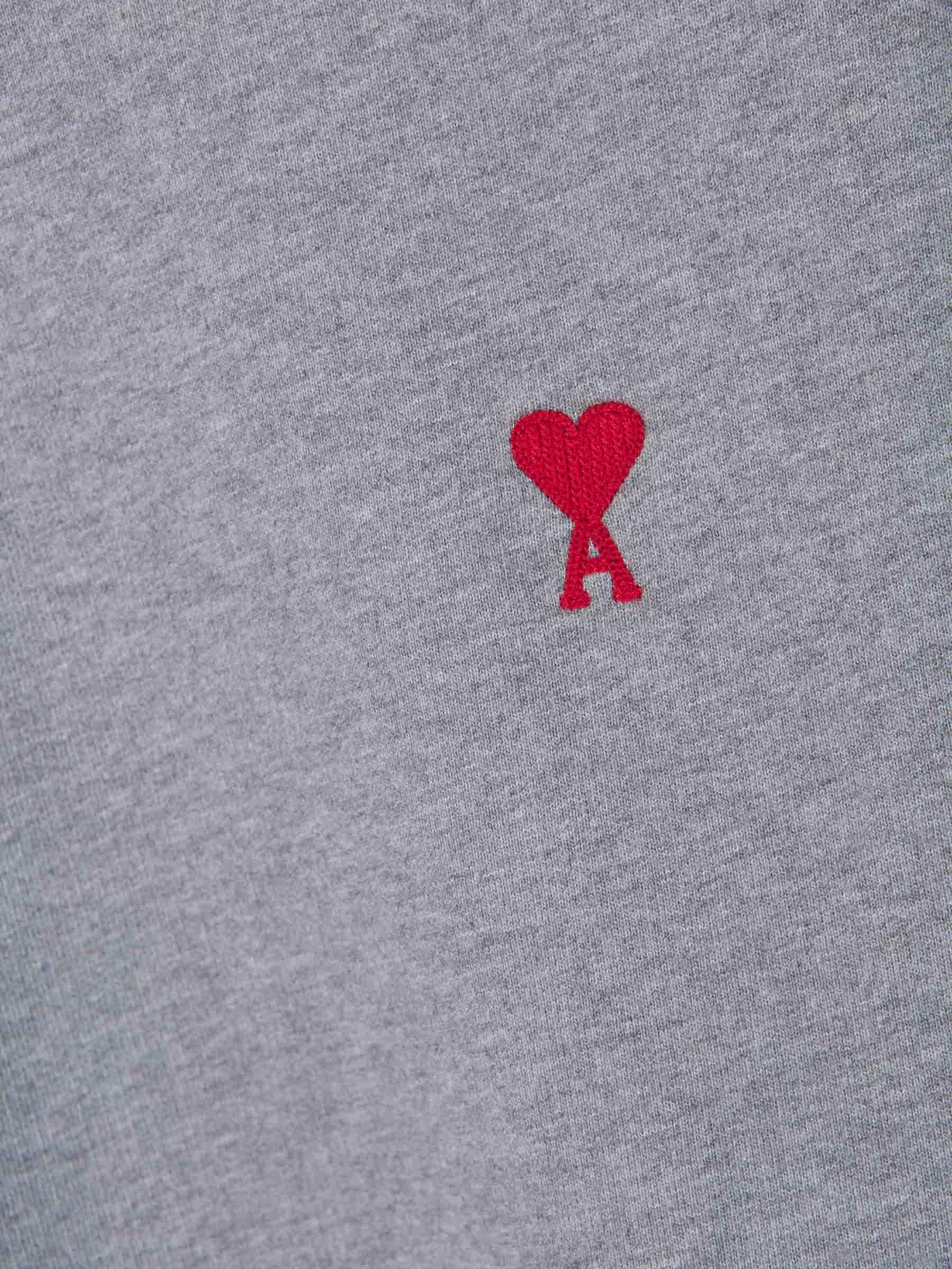 Outlet online Ami Paris Hombre Sudadera Logo Algodón color Gris Claro sku 545-000955 02 - Foto 4